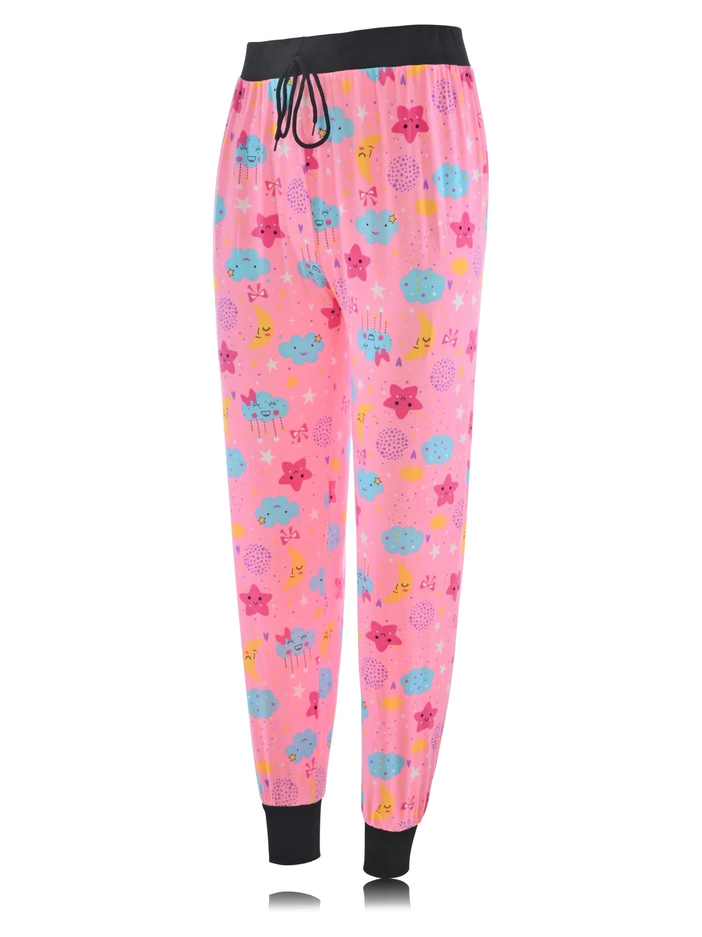 JEFFRICO Pajama Pants For Women Soft Comfy Drawstring Jogger Pajama Pants Sleepwear