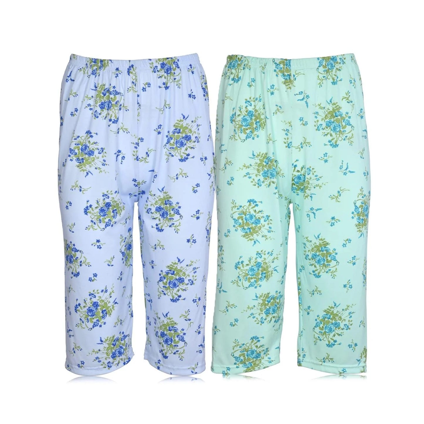 JEFFRICO Pajamas For Women 2 Pack Capri Set Sleepwear Soft Pajamas Short Sleeve Pajamas Sleepshirt With Capri Pants