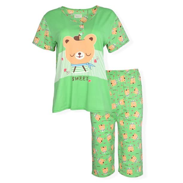 JEFFRICO Womens Pajamas For Women Capri Set Sleepwear Soft Pajamas