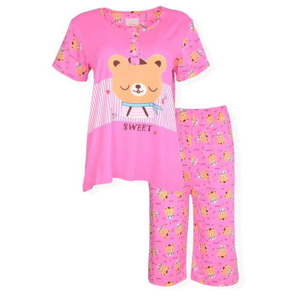 JEFFRICO Womens Pajamas For Women Capri Set Sleepwear Soft Pajamas