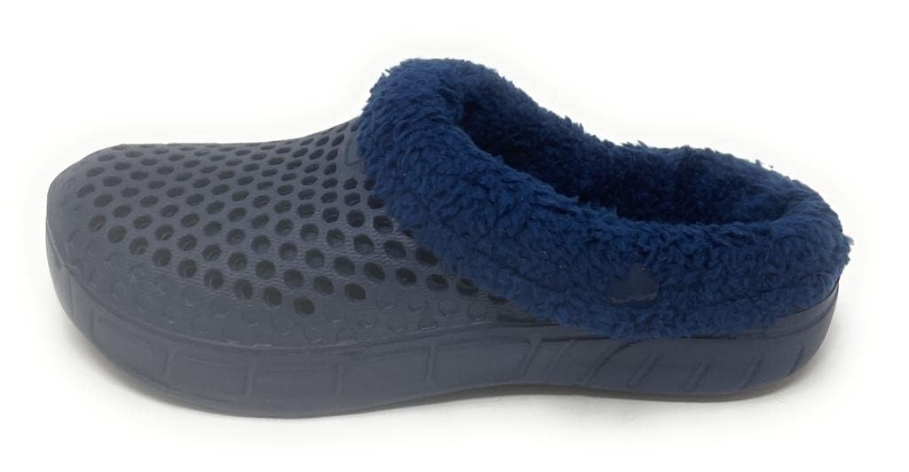 JEFFRICO Breathable Clogs for Men- Lightweight Slip-On Faux Fur Garden Clogs