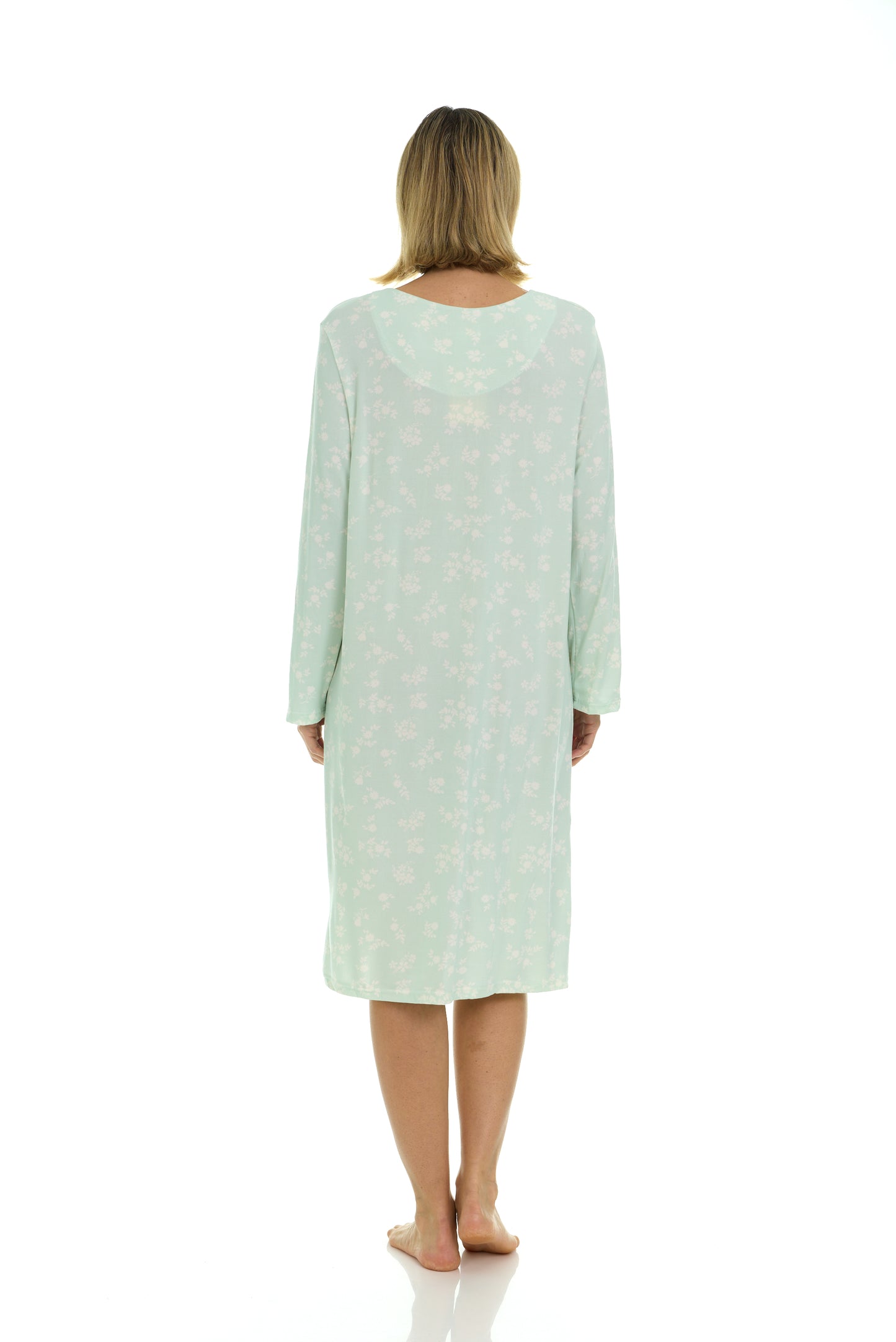 JEFFRICO Womens Long Sleeve Nightgowns Sleepwear Soft Pajama Dress Nightshirts