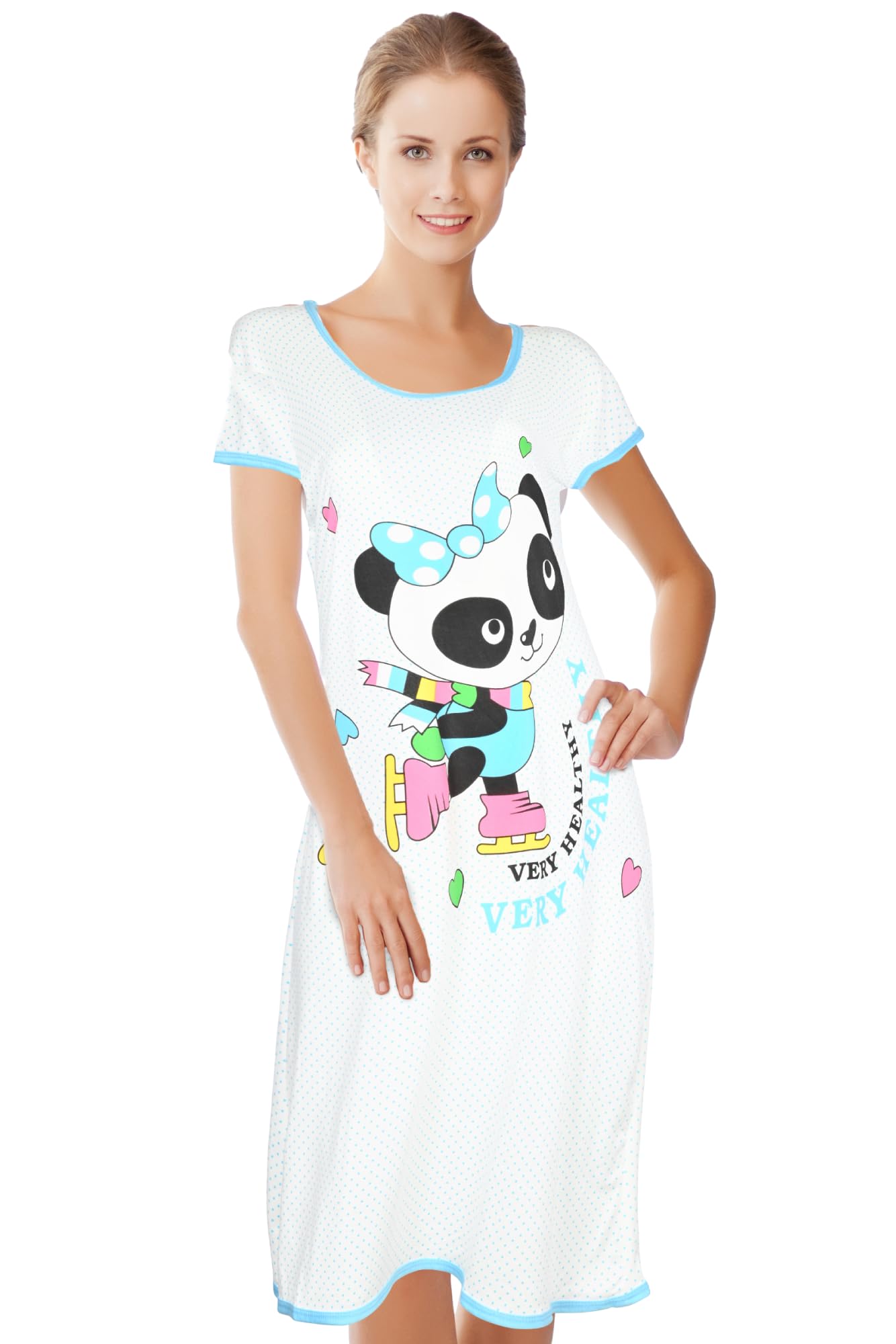 JEFFRICO Womens Nightgowns Sleepwear Soft Pajama Dress Nightshirts