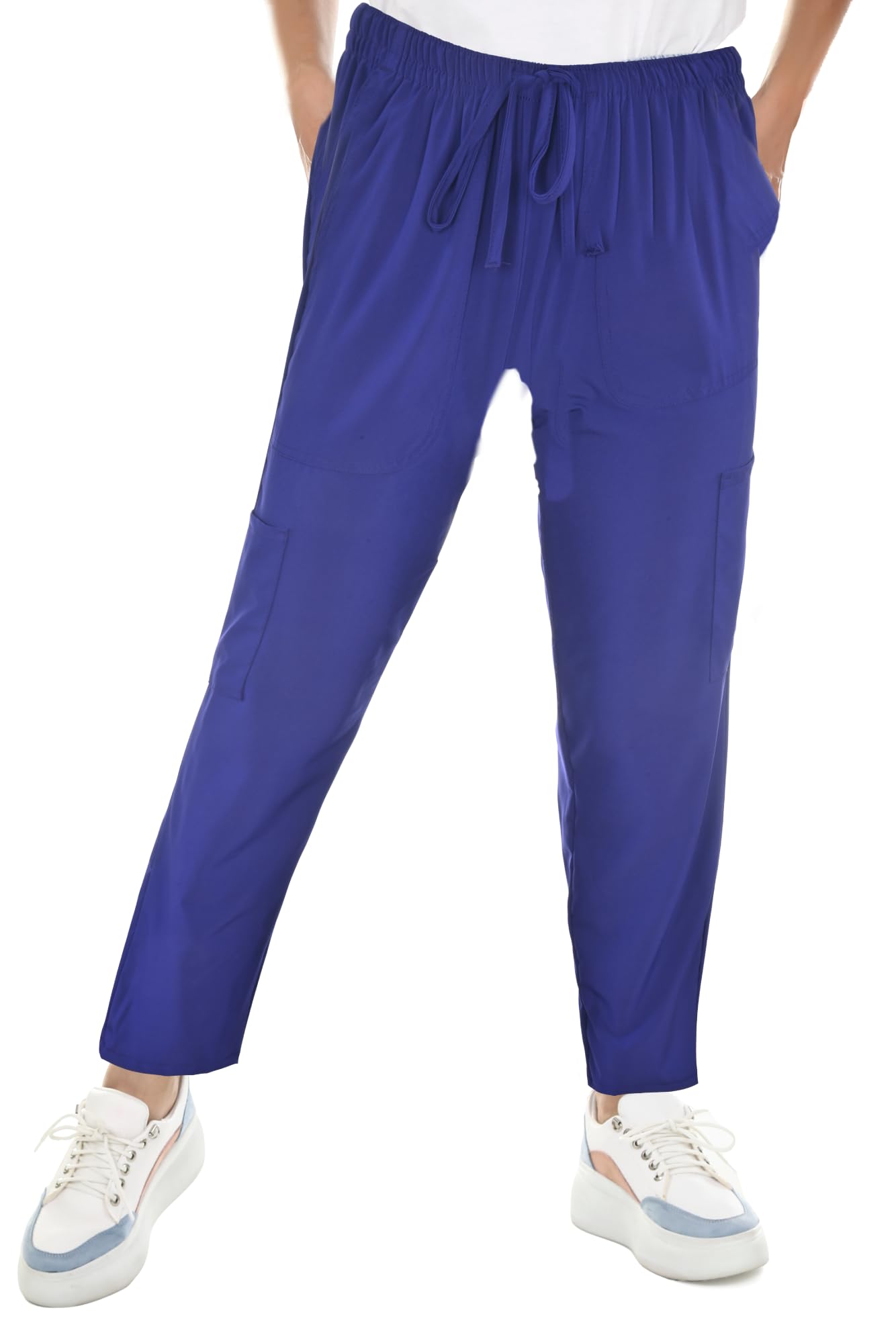 JEFFRICO Scrubs For Women Straight Leg Cargo Pants Lightweight Slim Fit 4 Way Stretch Soft Scrub Pants