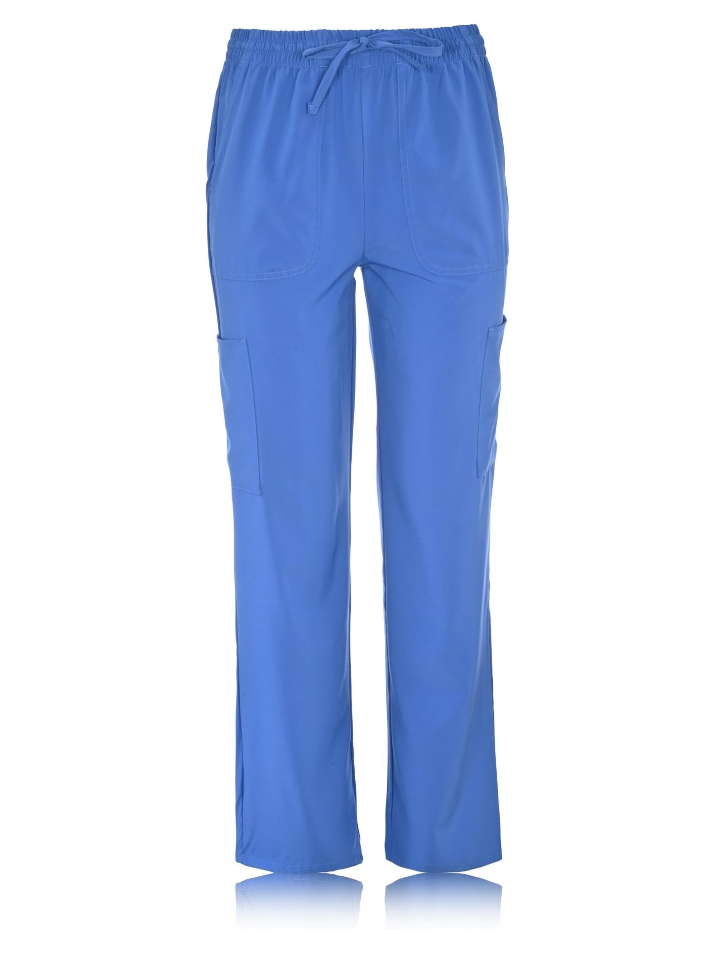 JEFFRICO Scrubs For Women Straight Leg Cargo Pants Lightweight Slim Fit 4 Way Stretch Soft Scrub Pants
