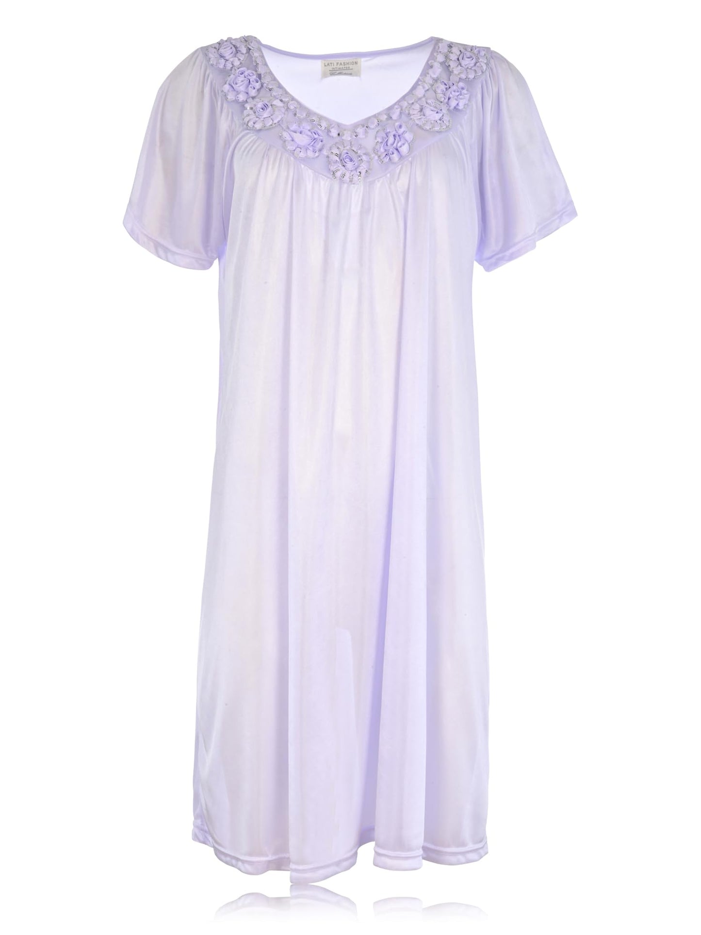 JEFFRICO Womens Short Sleeve Nightgowns Sleepwear Soft Pajama Dress Nightshirts