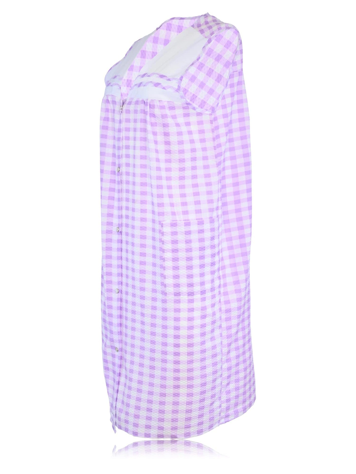 JEFFRICO House Dresses for Women with Pockets - Lightweight Breathable Sleeveless Muumuu & Nightgowns - Snap Front Housecoat and Dusters for Women