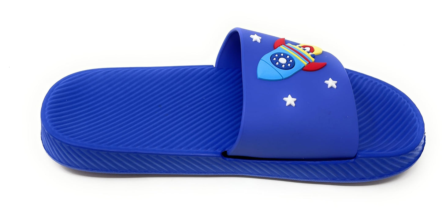 JEFFRICO Boys Comfort Sandals Kids Slip On Lightweight EVA Water Shower Pool Beach Sandals Slides