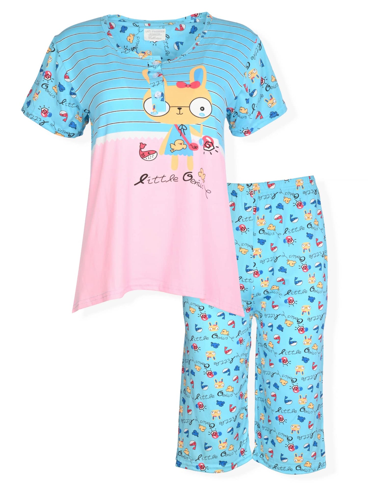 JEFFRICO Womens Pajamas For Women Capri Set Sleepwear Soft Pajamas
