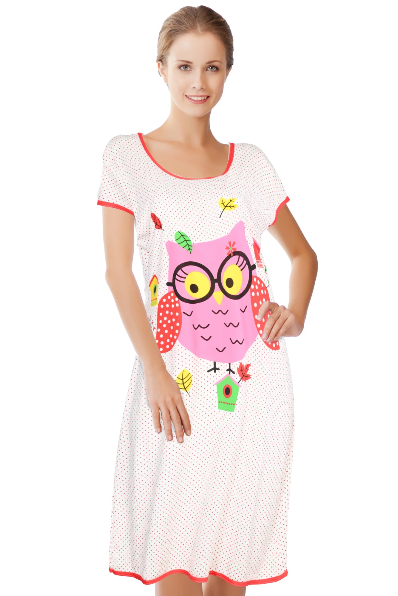 JEFFRICO Womens Nightgowns Sleepwear Soft Pajama Dress Nightshirts