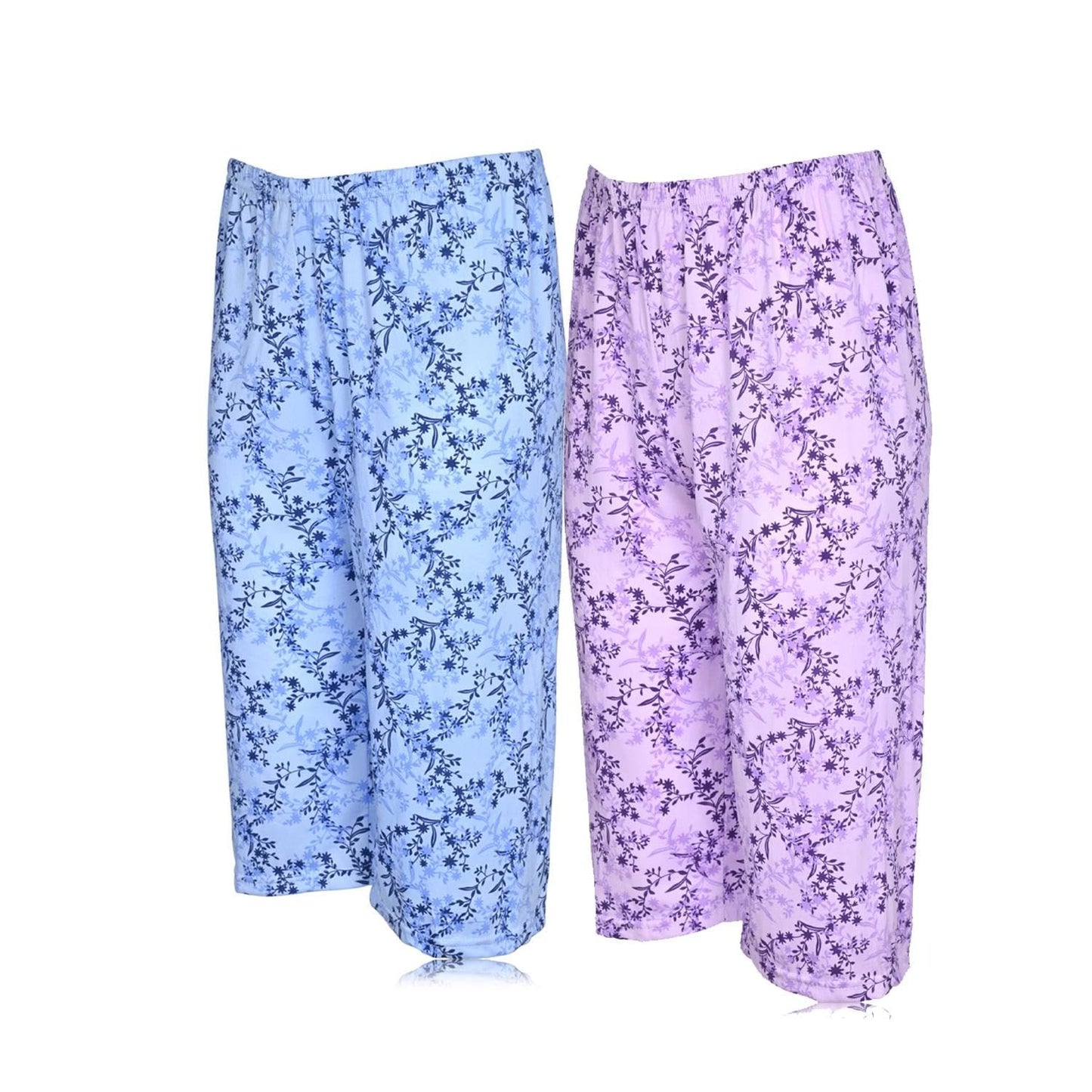 JEFFRICO Pajamas For Women 2 Pack Capri Set Sleepwear Soft Pajamas Short Sleeve Pajamas Sleepshirt With Capri Pants