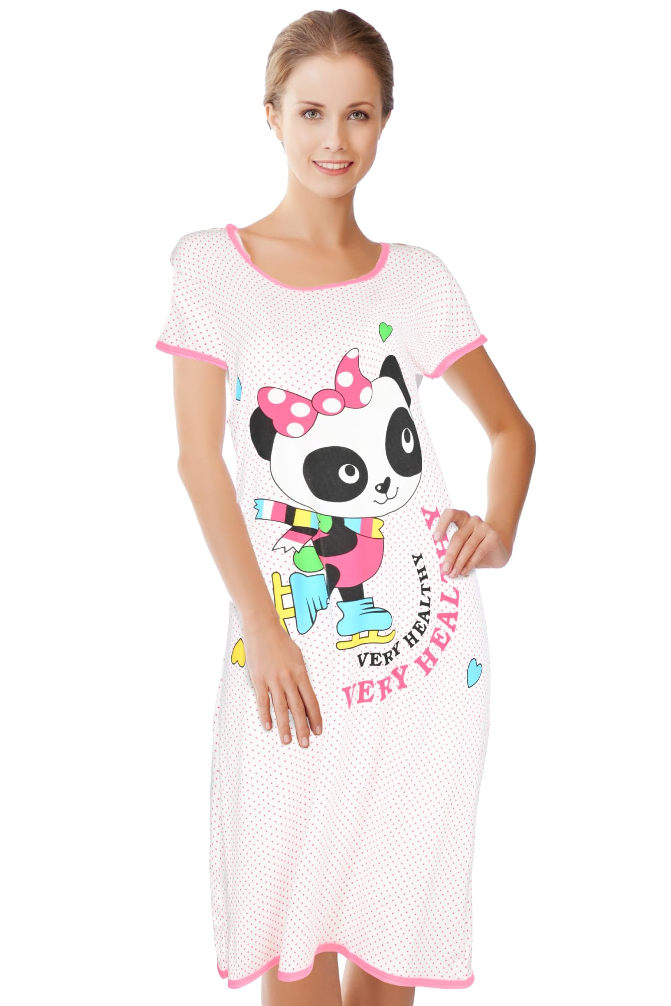 JEFFRICO Womens Nightgowns Sleepwear Soft Pajama Dress Nightshirts