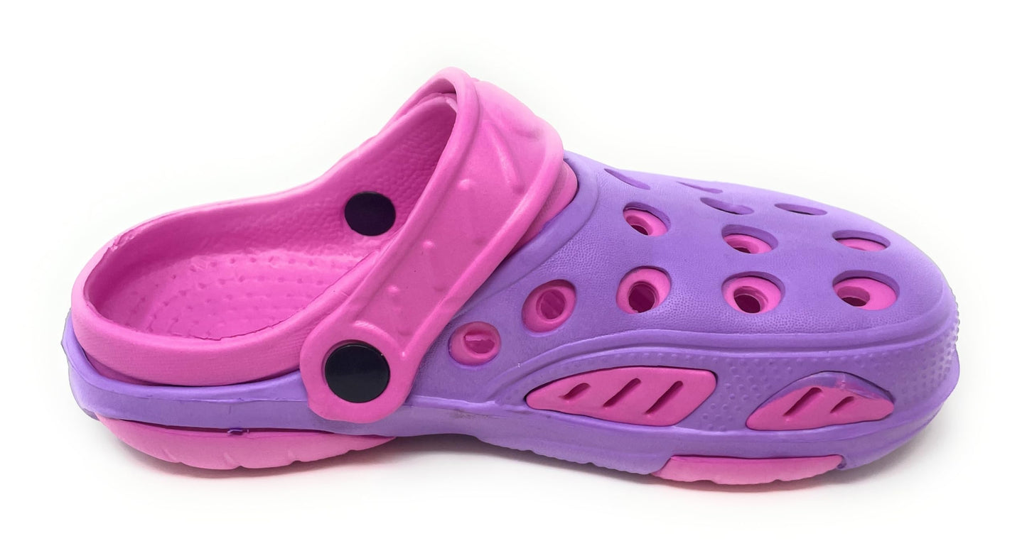 JEFFRICO Breathable Clogs for Kids Girls Garden Shoes Swim Beach Comfort Clog