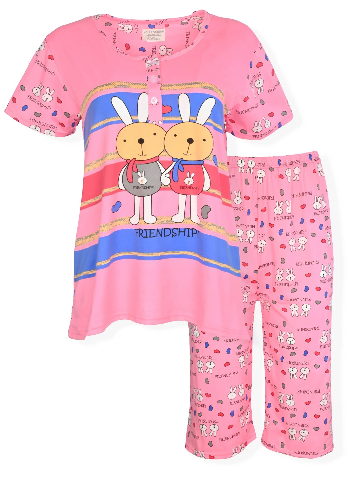 JEFFRICO Womens Pajamas For Women Capri Set Sleepwear Soft Pajamas
