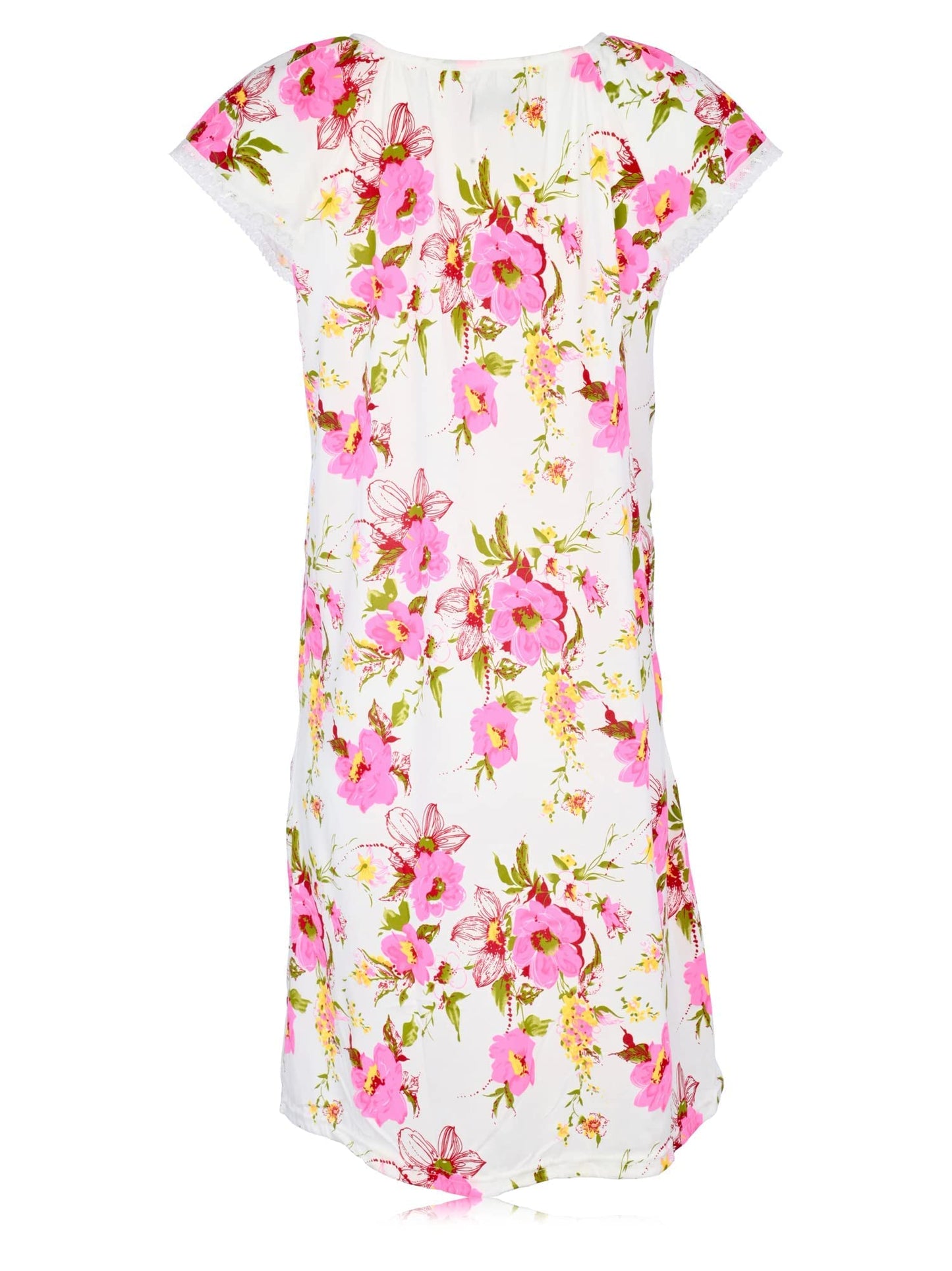 JEFFRICO Womens Nightgowns Short Sleeve Sleepwear Soft Pajama Dress Nightshirts