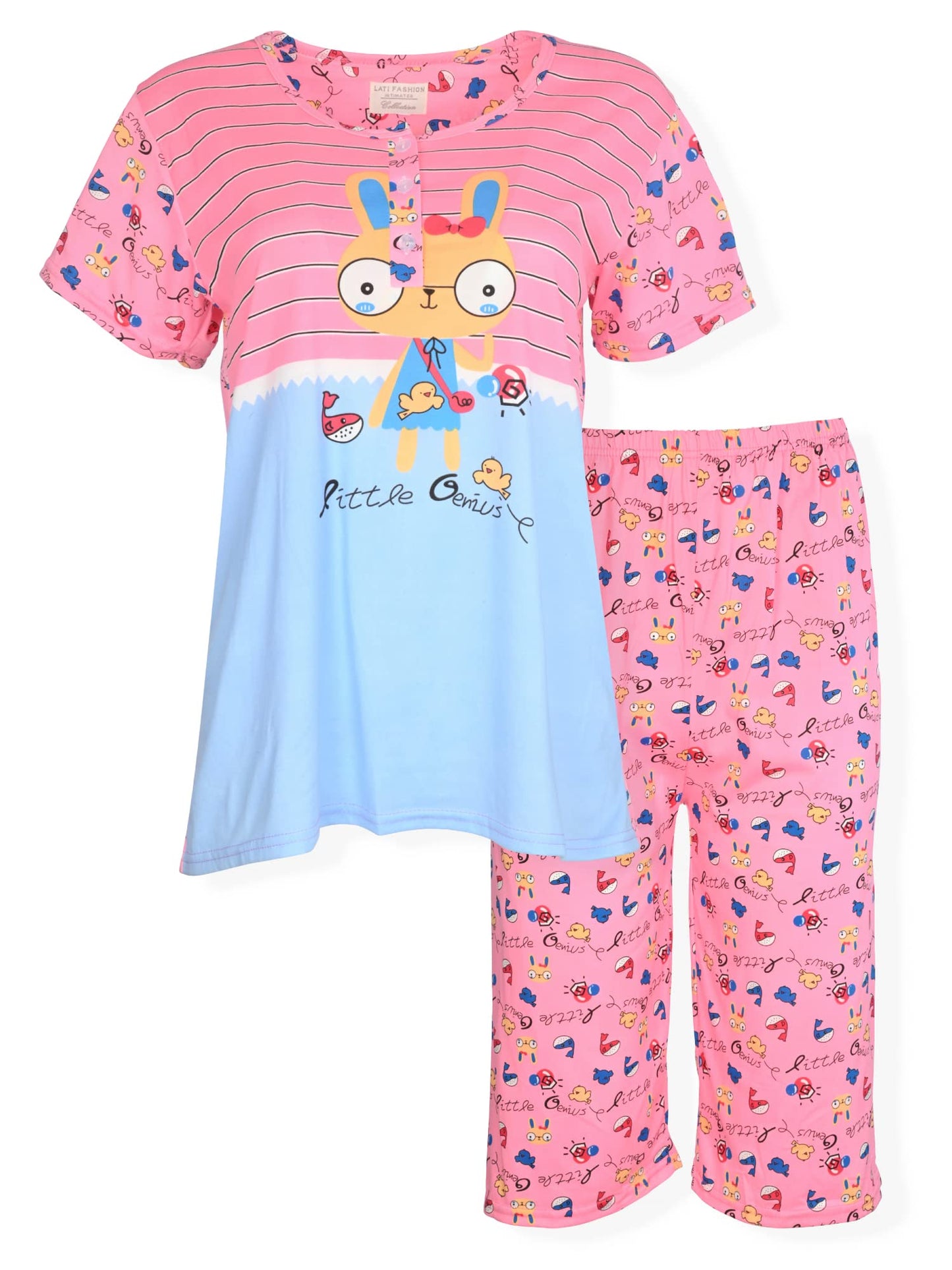 JEFFRICO Womens Pajamas For Women Capri Set Sleepwear Soft Pajamas