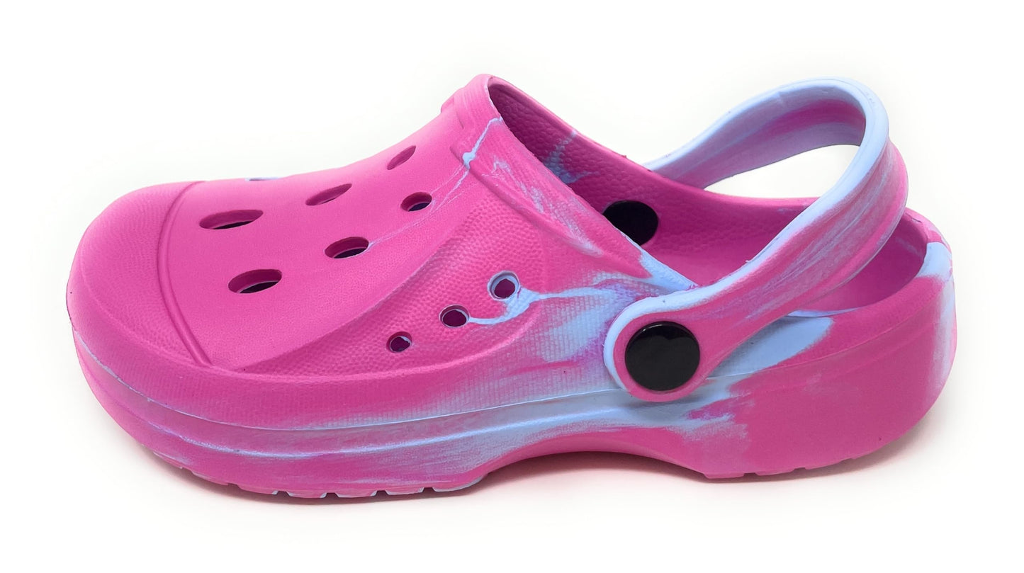 JEFFRICO Breathable Clogs for Kids Girls Garden Shoes Swim Beach Comfort Clog