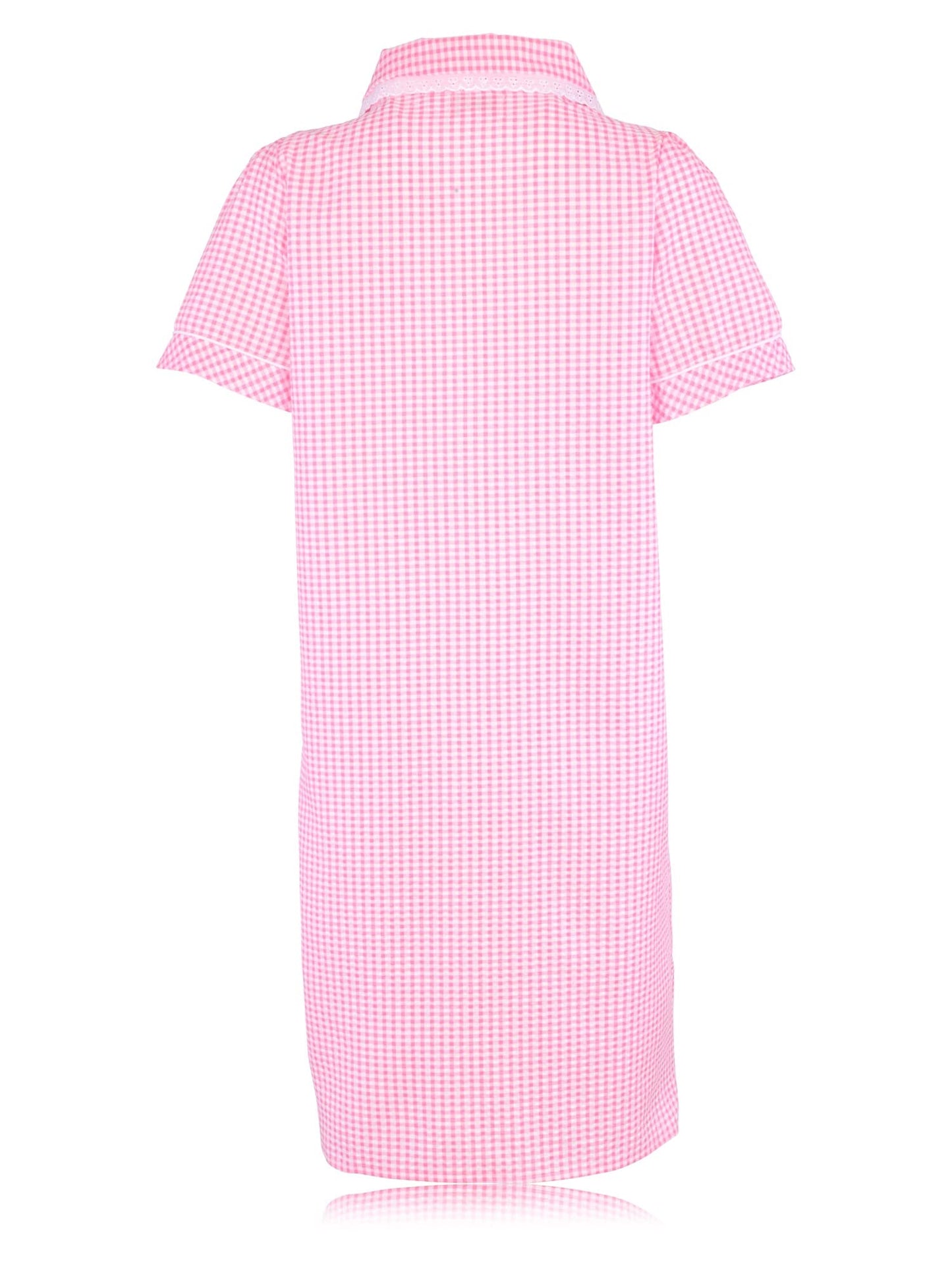 JEFFRICO House Dresses for Women with Pockets - Lightweight Breathable Short Sleeve Muumuu & Nightgowns - Snap Front Housecoat and Dusters for Women