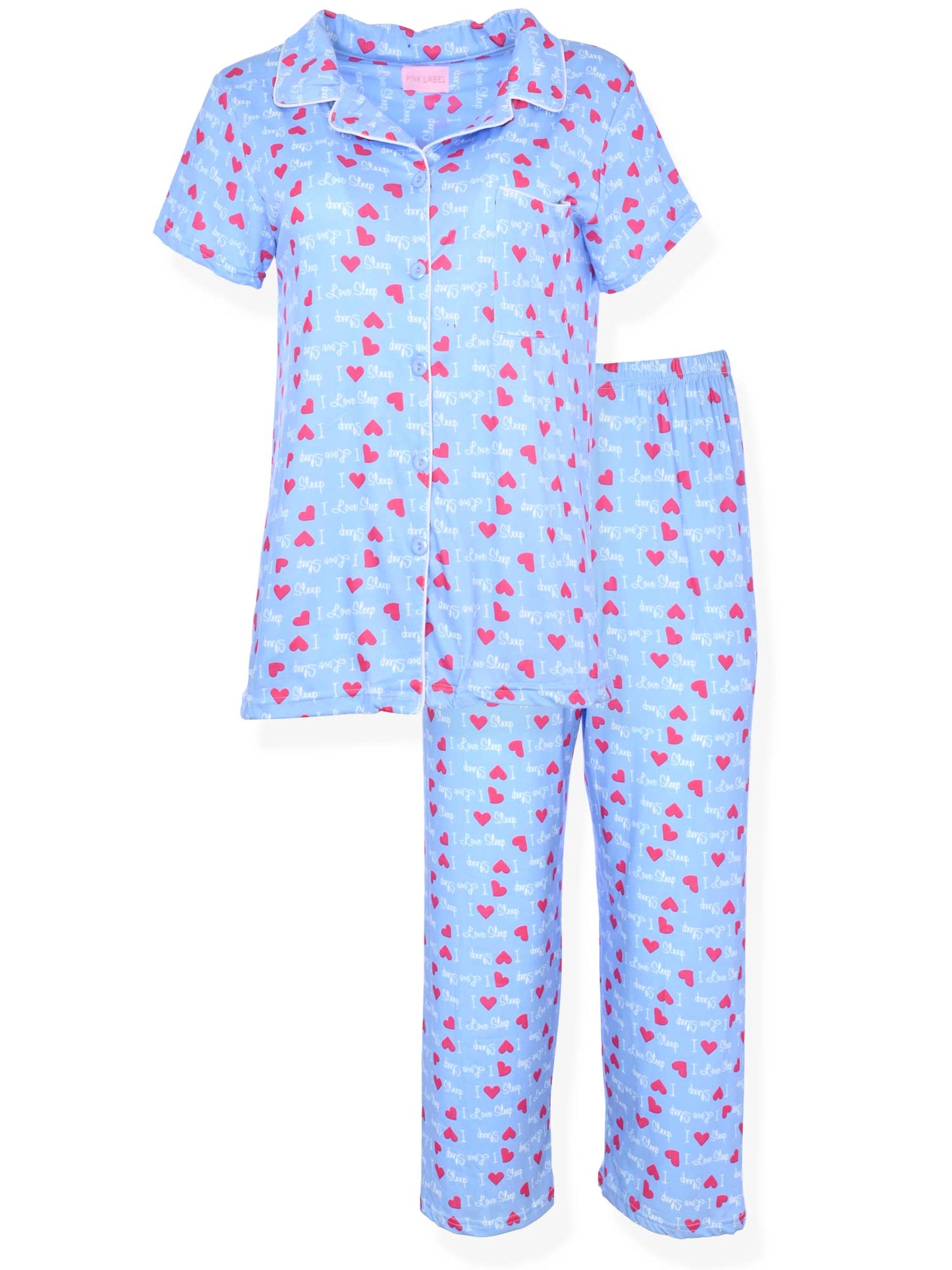 JEFFRICO Womens Pajamas For Women Ankle Length Pajamas Set Sleepwear Soft Pajamas