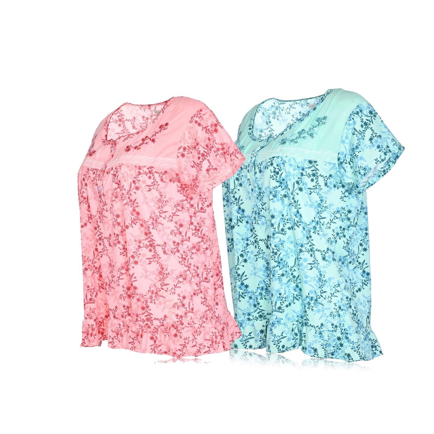 JEFFRICO Pajamas For Women 2 Pack Capri Set Sleepwear Soft Pajamas Short Sleeve Pajamas Sleepshirt With Capri Pants