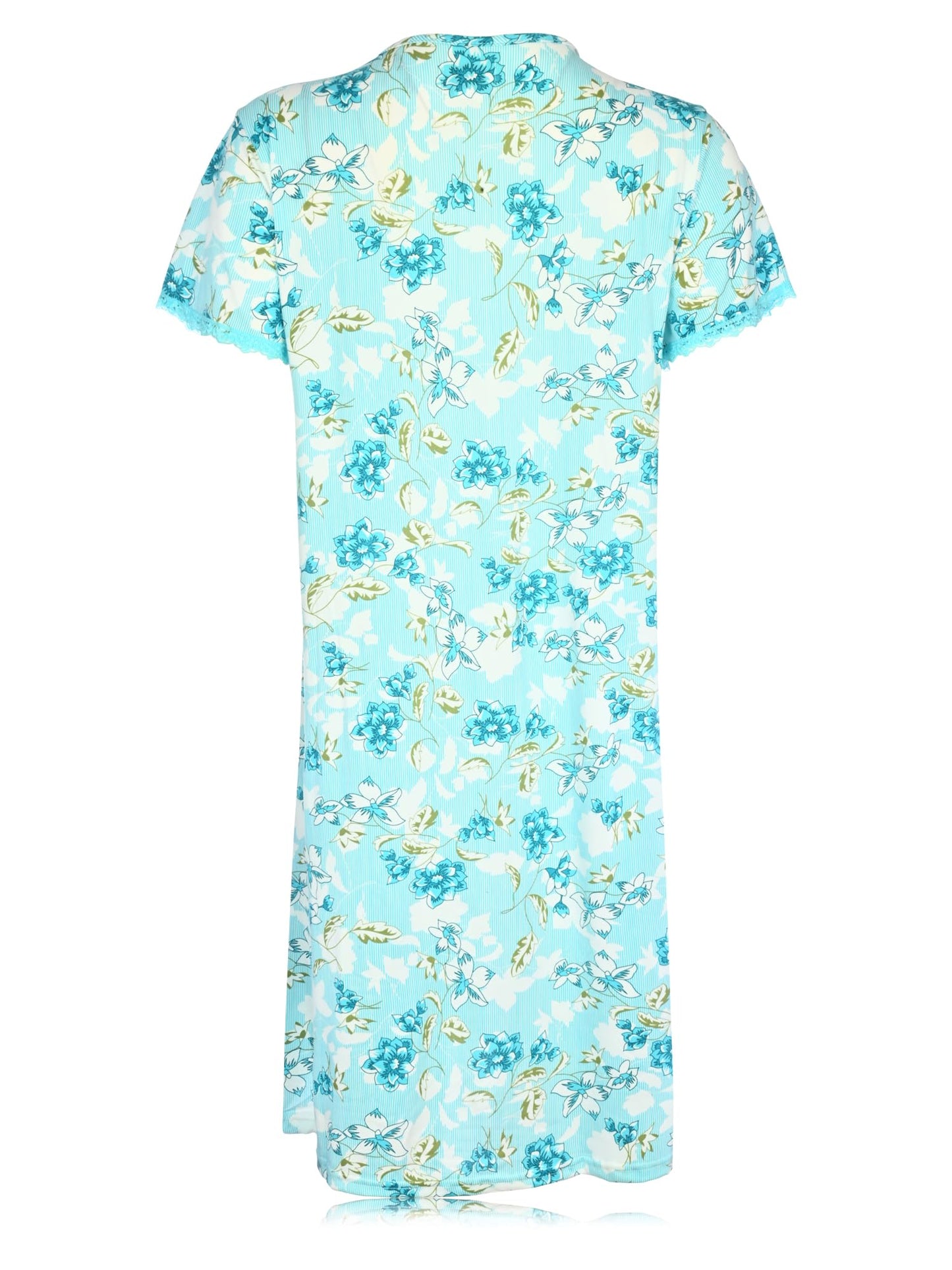 JEFFRICO Womens Nightgowns Short Sleeve Sleepwear Soft Pajama Dress Nightshirts