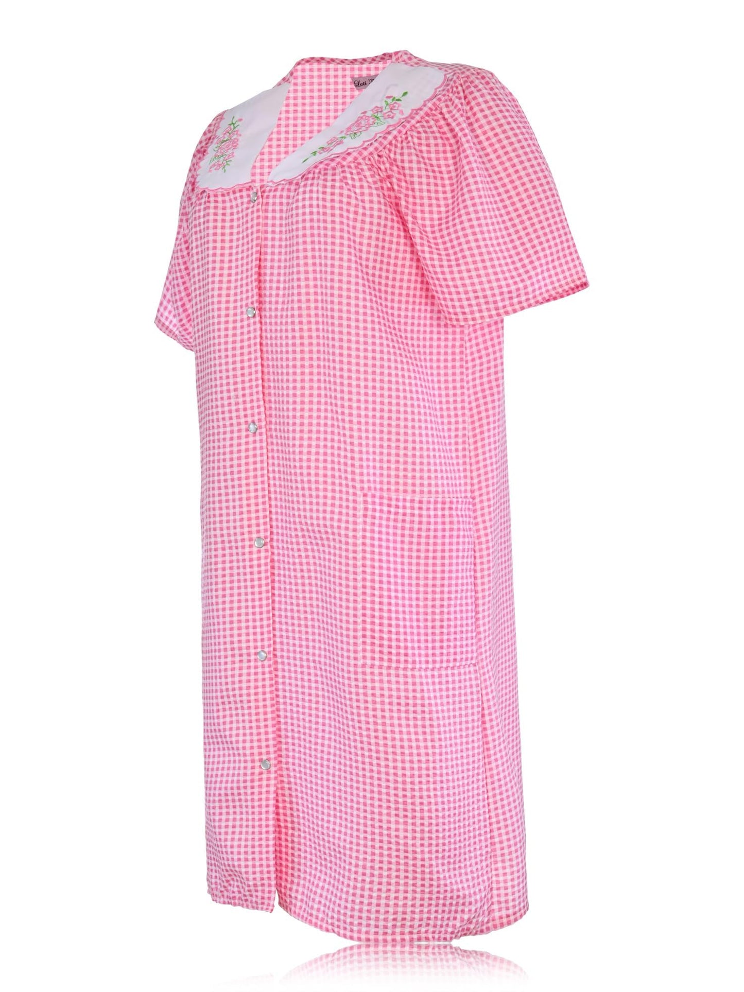 JEFFRICO House Dresses for Women with Pockets - Lightweight Breathable Short Sleeve Muumuu & Nightgowns - Women's Dusters