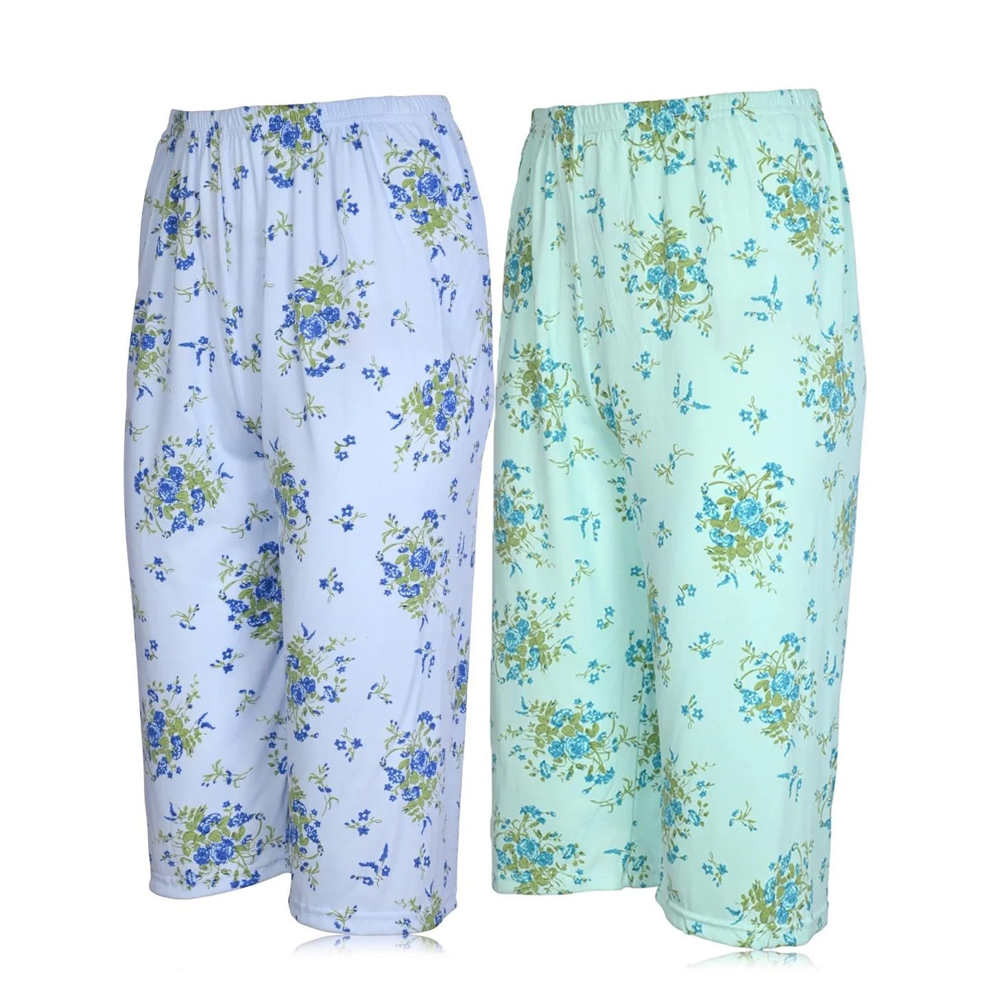 JEFFRICO Pajamas For Women 2 Pack Capri Set Sleepwear Soft Pajamas Short Sleeve Pajamas Sleepshirt With Capri Pants