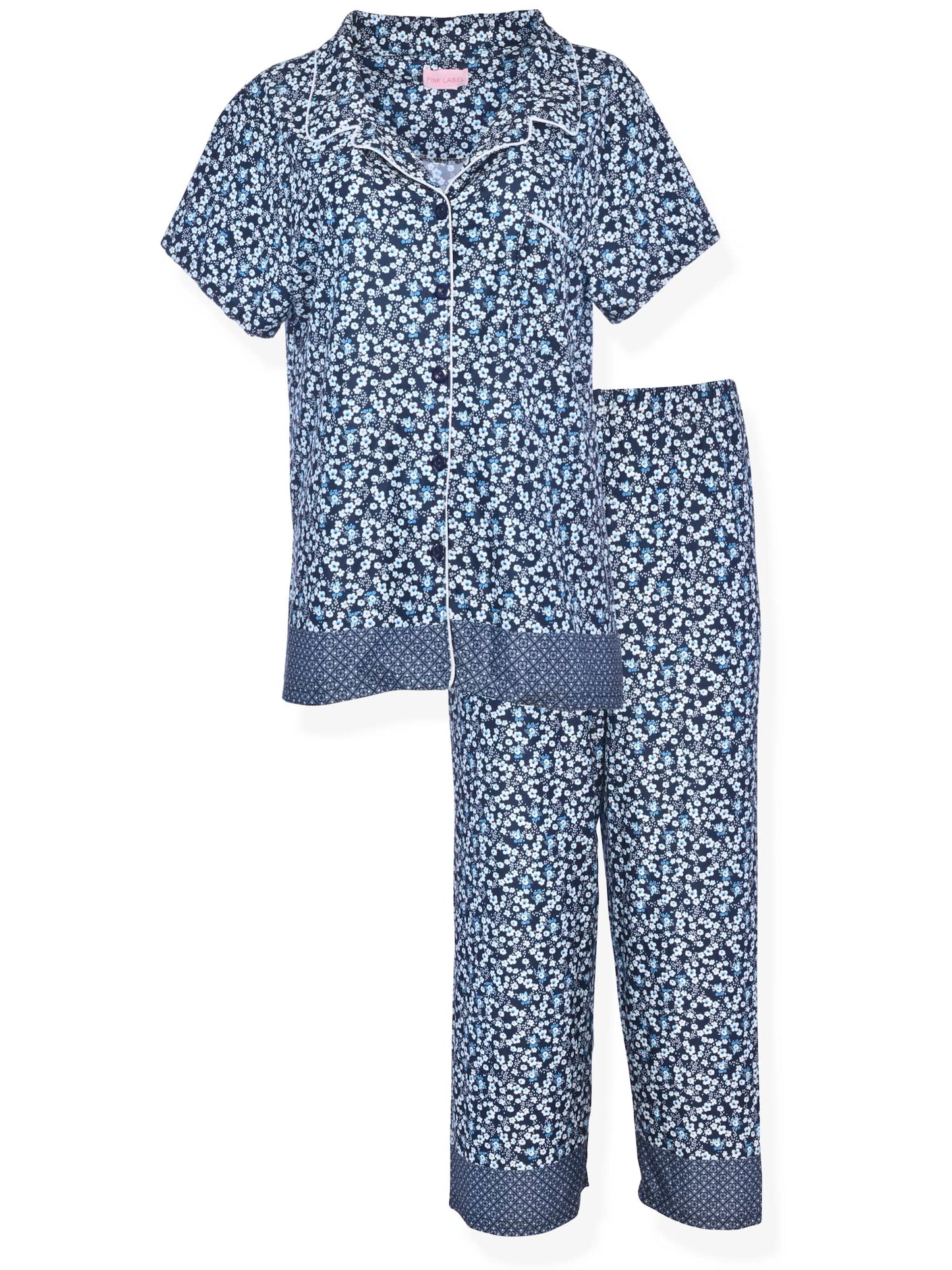 JEFFRICO Womens Pajamas For Women Ankle Length Pajamas Set Sleepwear Soft Pajamas