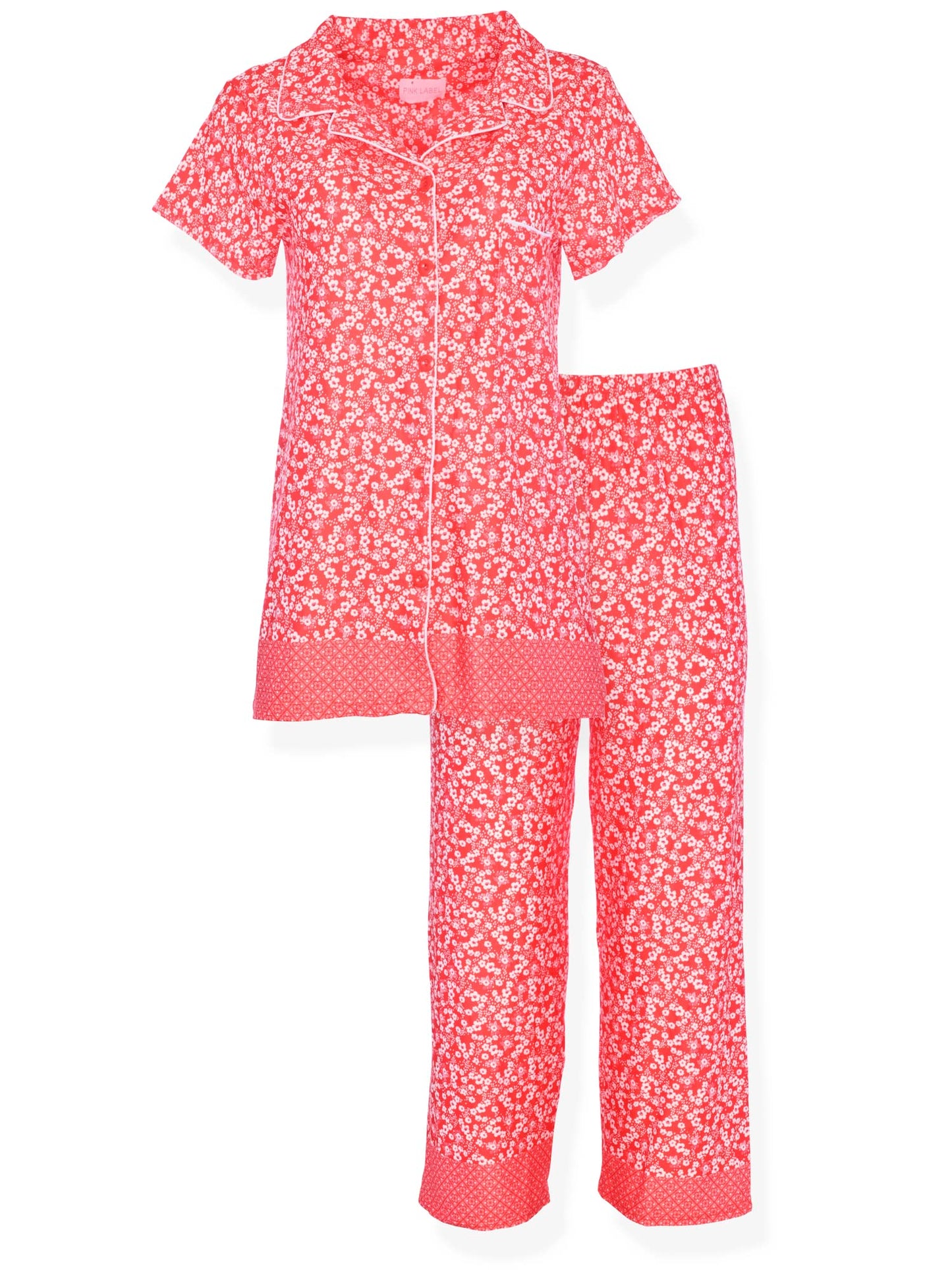JEFFRICO Womens Pajamas For Women Ankle Length Pajamas Set Sleepwear Soft Pajamas