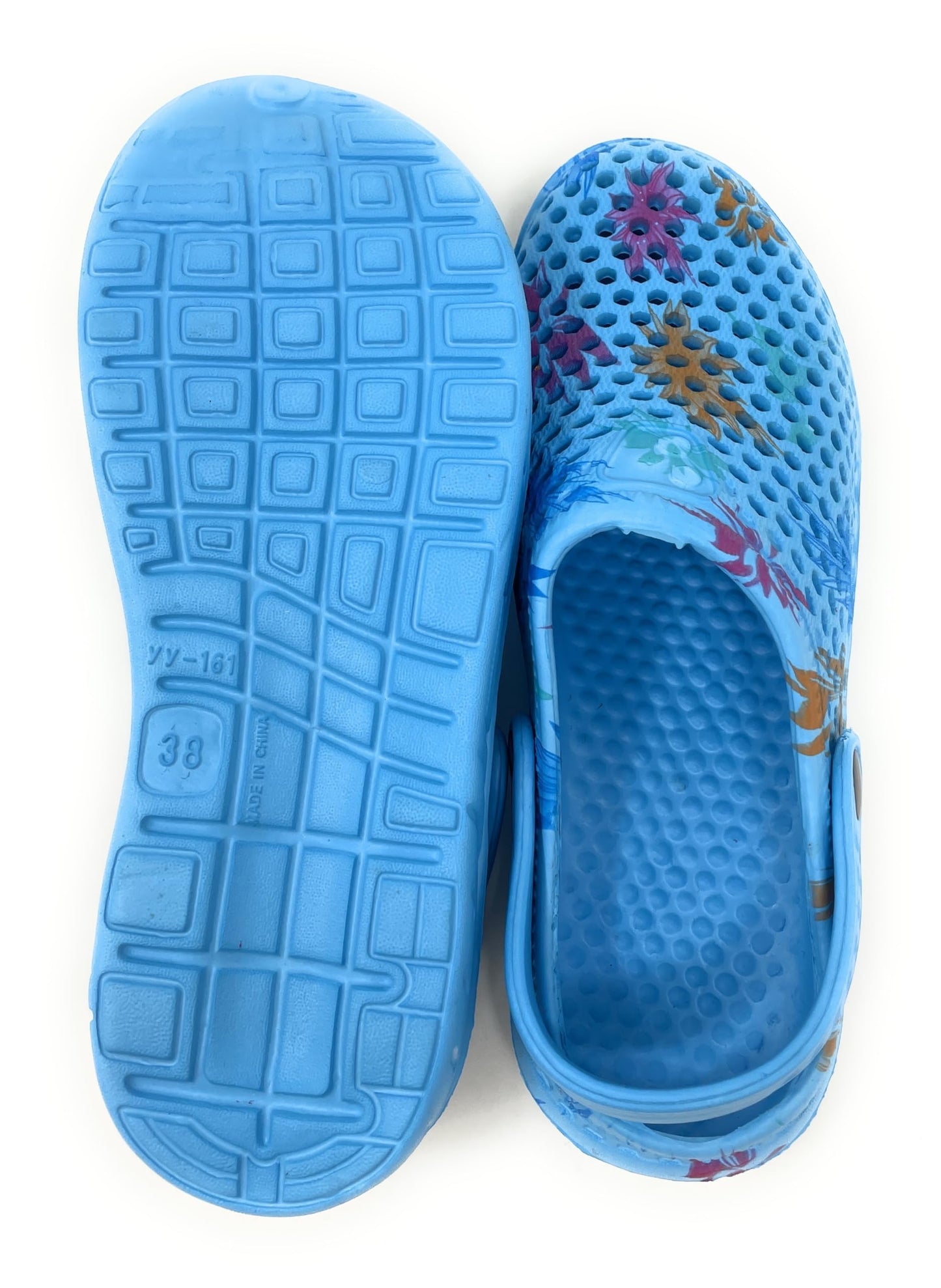 JEFFRICO Womens Clogs Breathable Lightweight Slip On Clogs Comfort Garden Shoes Flower