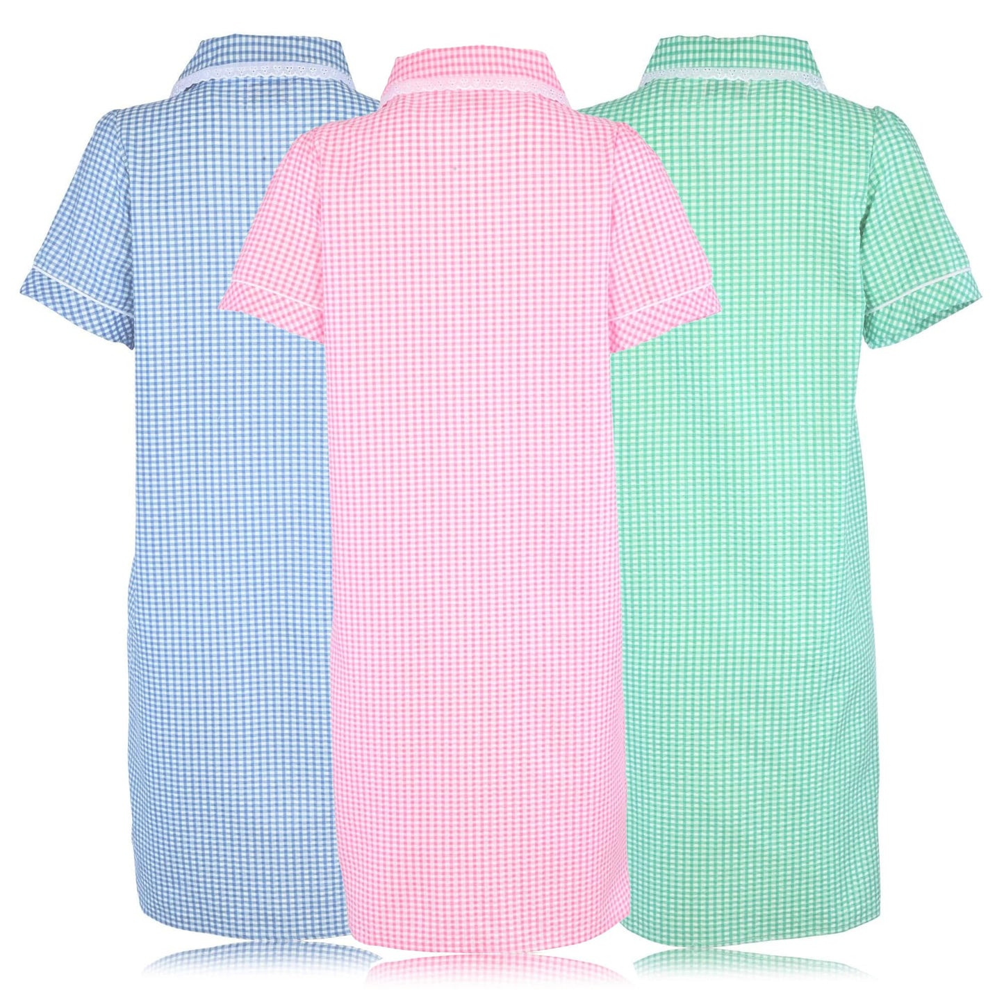 JEFFRICO 3 Pack House Dresses for Women with Pockets - Lightweight Breathable Short Sleeve Muumuu & Nightgowns - Dusters