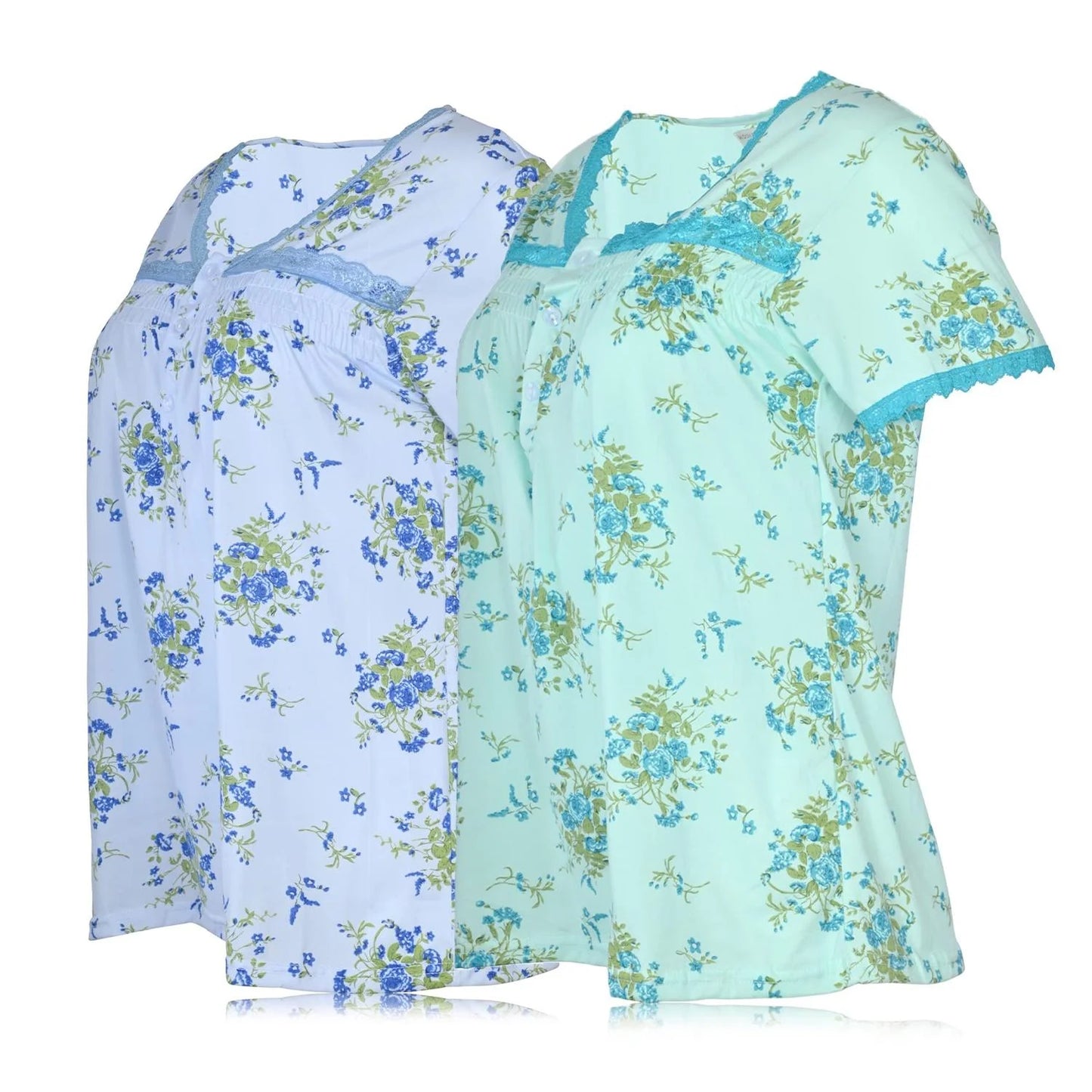 JEFFRICO Pajamas For Women 2 Pack Capri Set Sleepwear Soft Pajamas Short Sleeve Pajamas Sleepshirt With Capri Pants