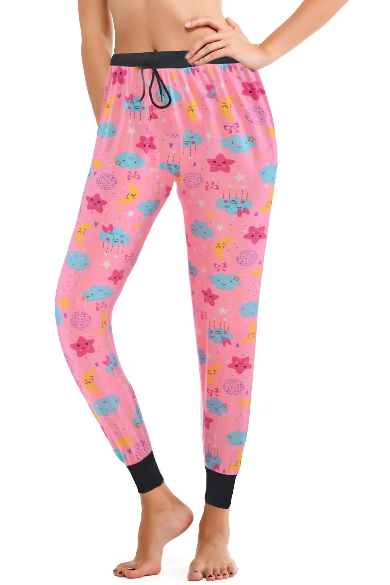JEFFRICO Pajama Pants For Women Soft Comfy Drawstring Jogger Pajama Pants Sleepwear