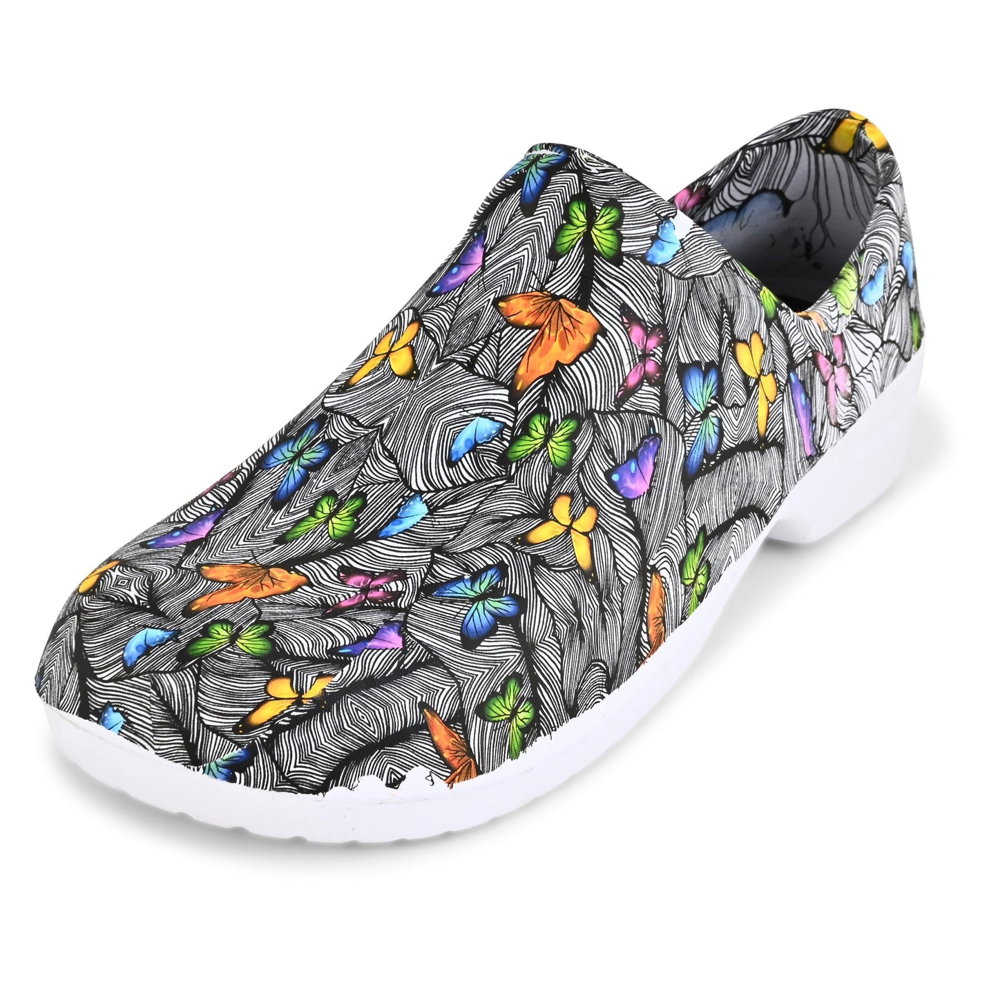JEFFRICO Womens Clogs Breathable Lightweight Slip On Clogs Comfort Garden Shoes