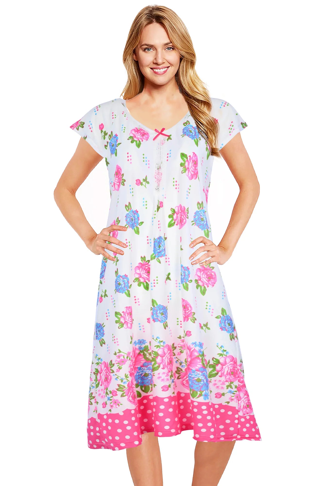JEFFRICO Womens Nightgowns Sleepwear Soft Pajama Dress Nightshirts