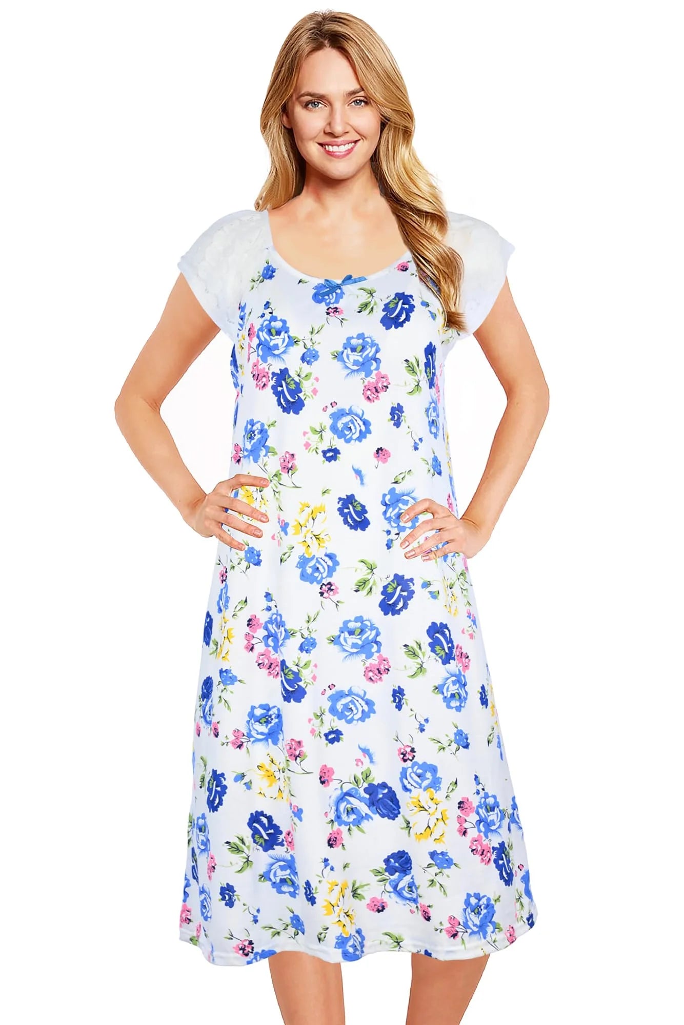 JEFFRICO Womens Nightgowns Sleepwear Soft Pajama Dress Nightshirts