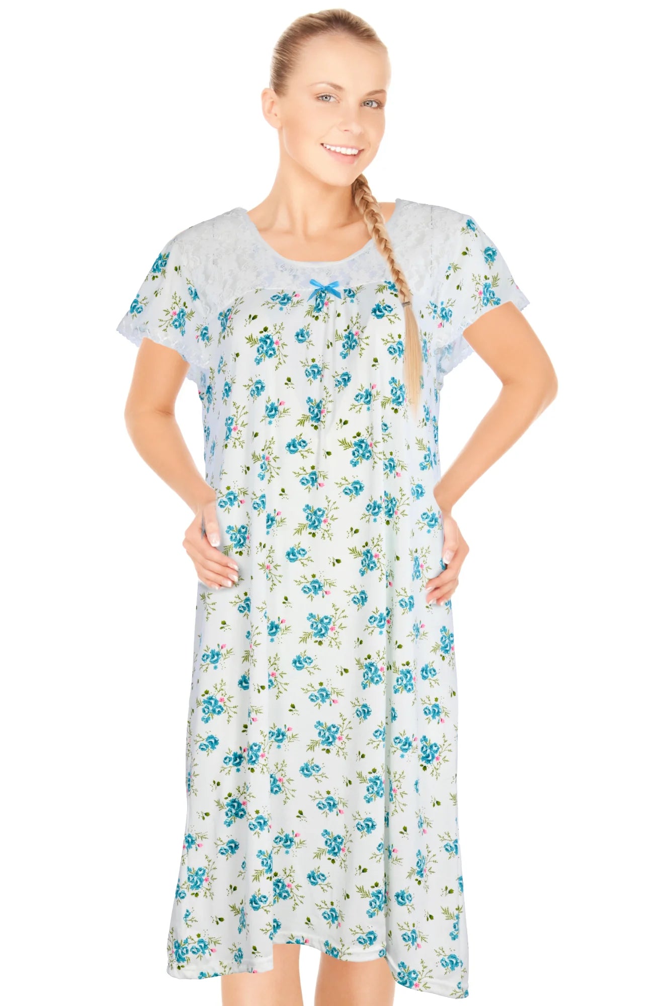 JEFFRICO Womens Nightgowns Sleepwear Soft Pajama Dress Nightshirts