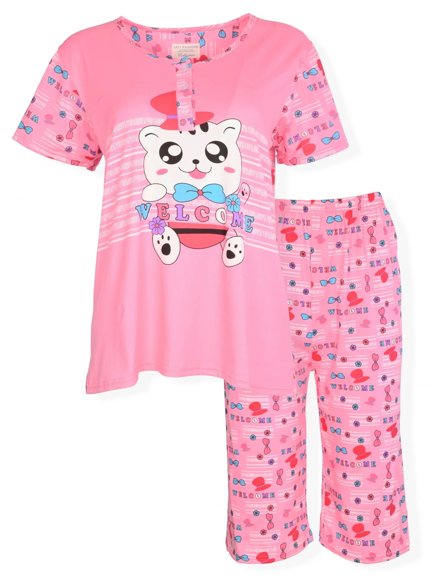 JEFFRICO Womens Pajamas For Women Capri Set Sleepwear Soft Pajamas