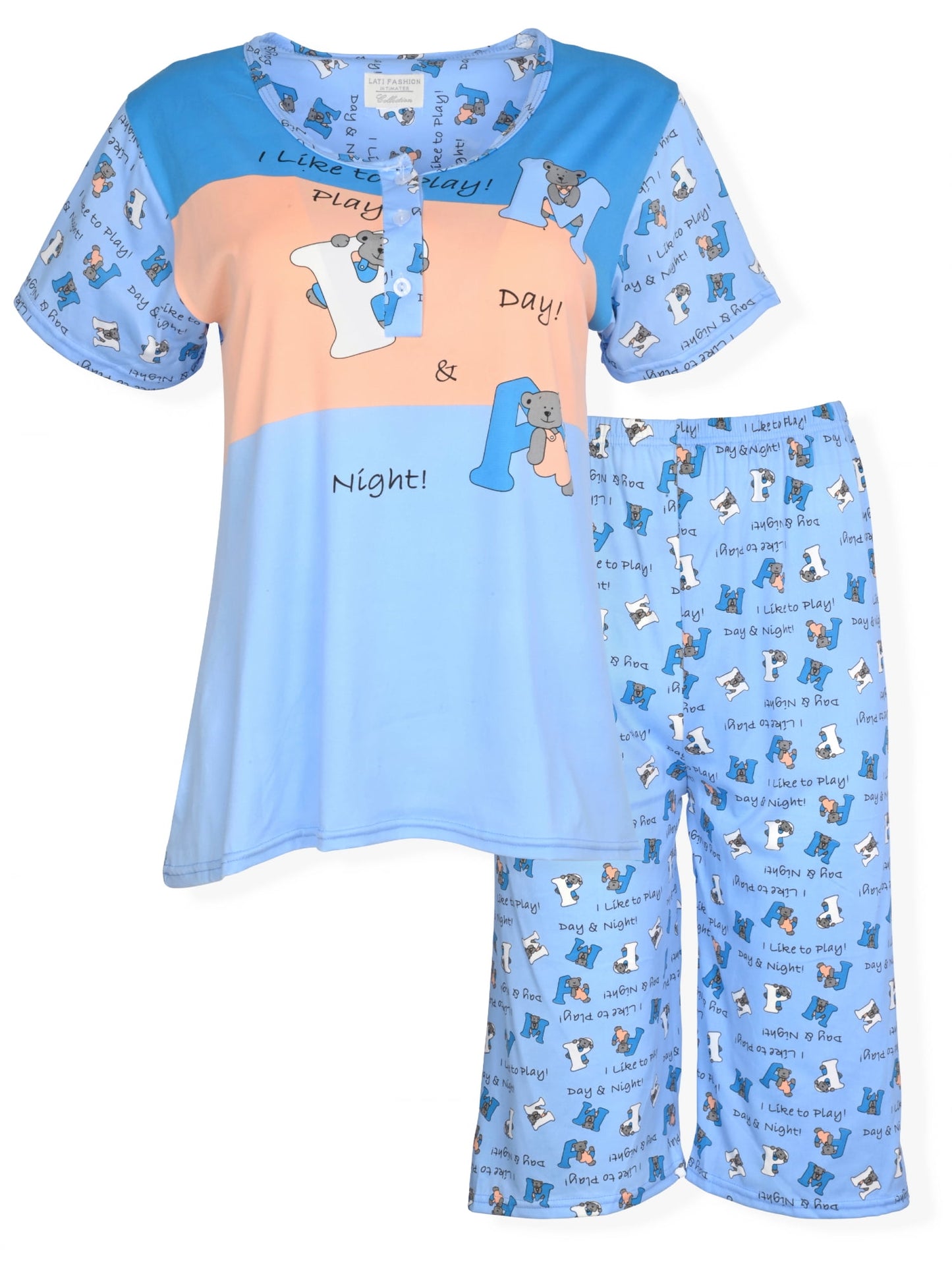 JEFFRICO Womens Pajamas For Women Capri Set Sleepwear Soft Pajamas