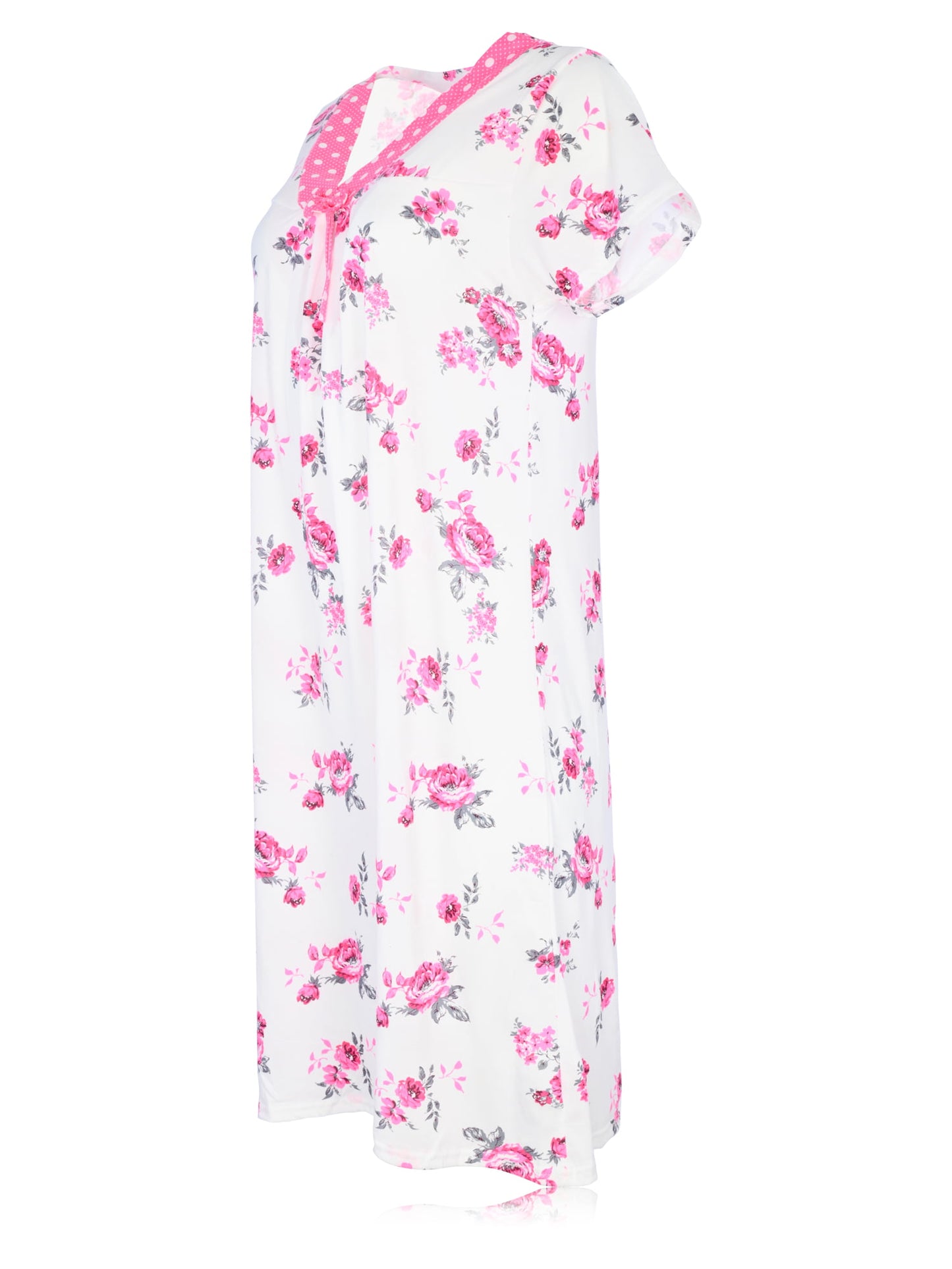 JEFFRICO Womens Nightgowns Short Sleeve Sleepwear Soft Pajama Dress Nightshirts