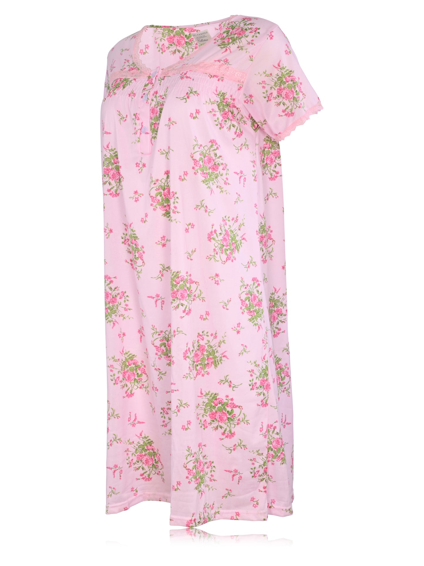 JEFFRICO Womens Nightgowns Short Sleeve Sleepwear Soft Pajama Dress Nightshirts