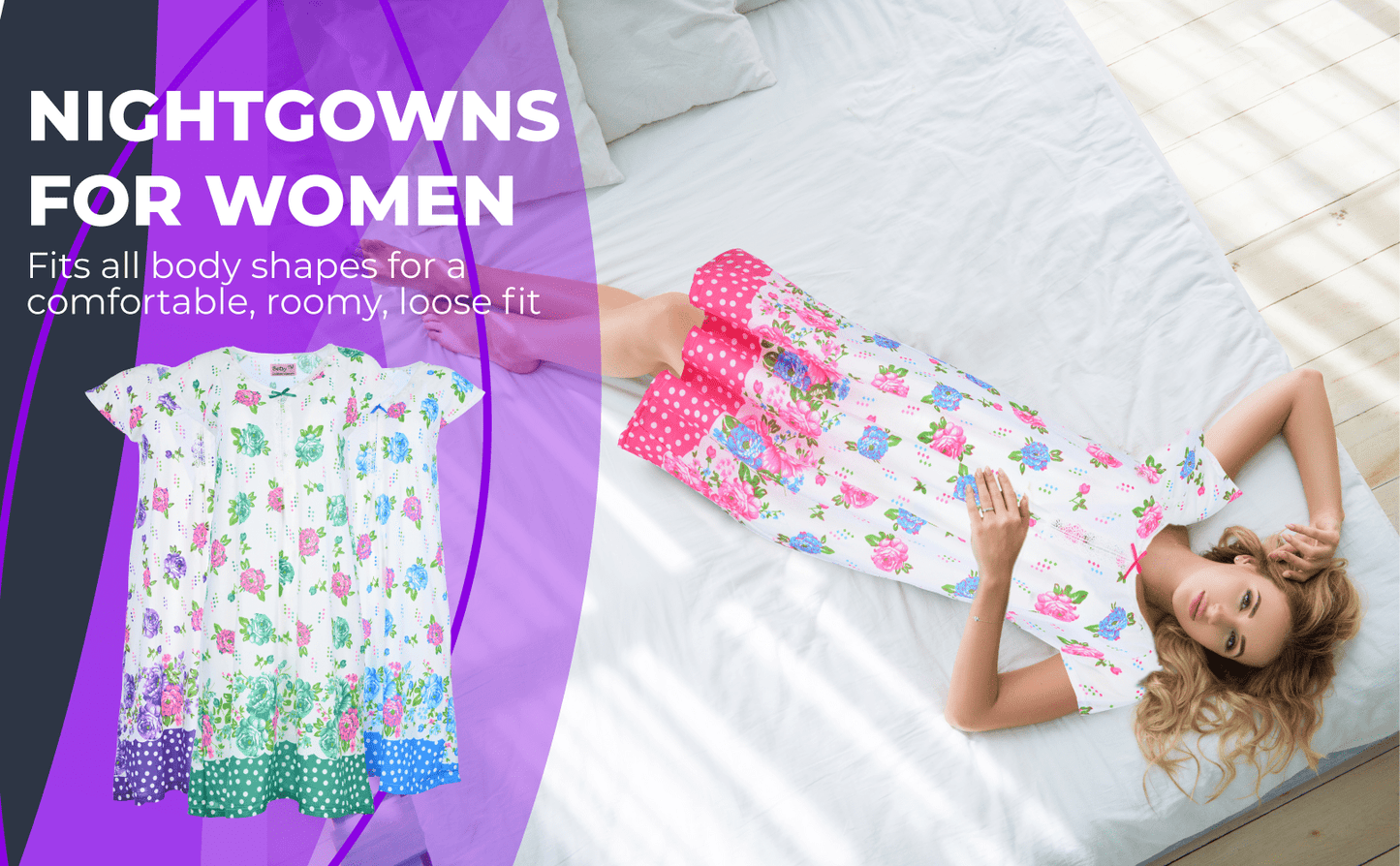 JEFFRICO Womens Nightgowns Sleepwear Soft Pajama Dress Nightshirts