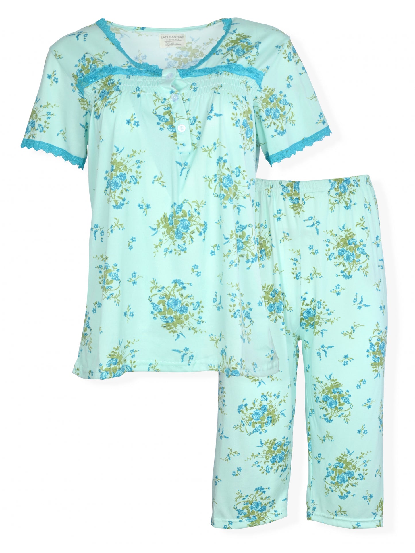 JEFFRICO Womens Pajamas For Women Capri Set Sleepwear Soft Pajamas