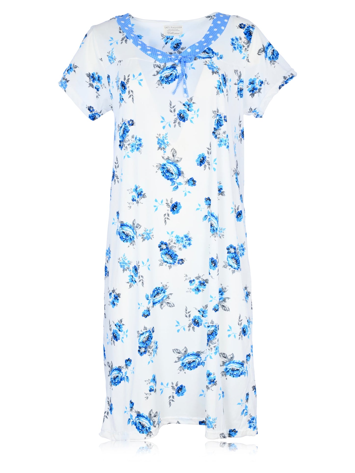 JEFFRICO Womens Nightgowns Short Sleeve Sleepwear Soft Pajama Dress Nightshirts