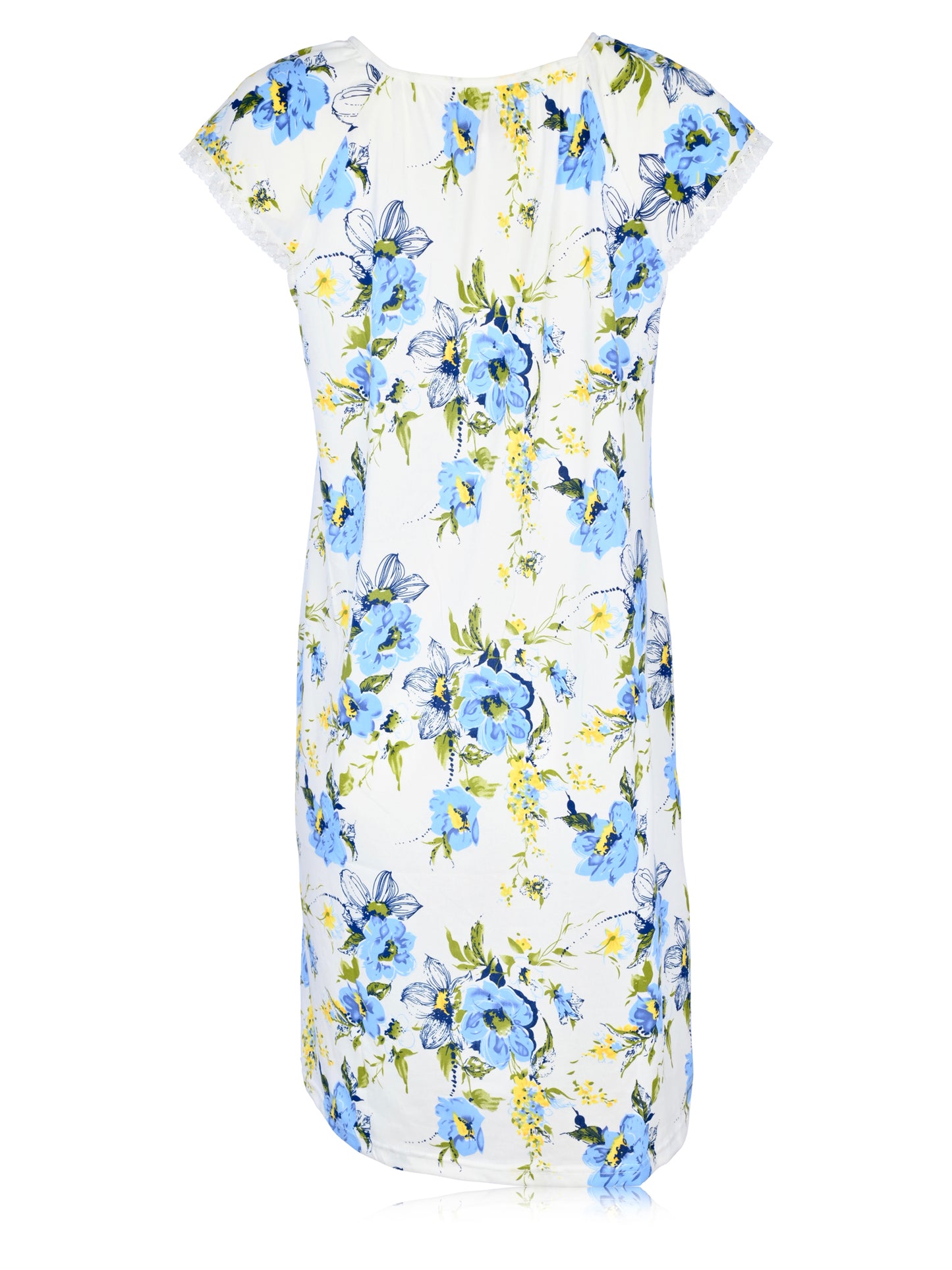 JEFFRICO Womens Nightgowns Short Sleeve Sleepwear Soft Pajama Dress Nightshirts