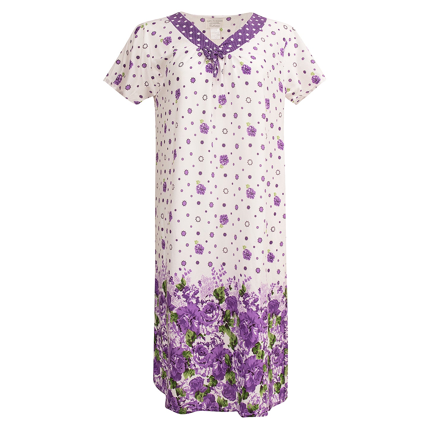 JEFFRICO Womens Nightgowns Short Sleeve Sleepwear Soft Pajama Dress Nightshirts