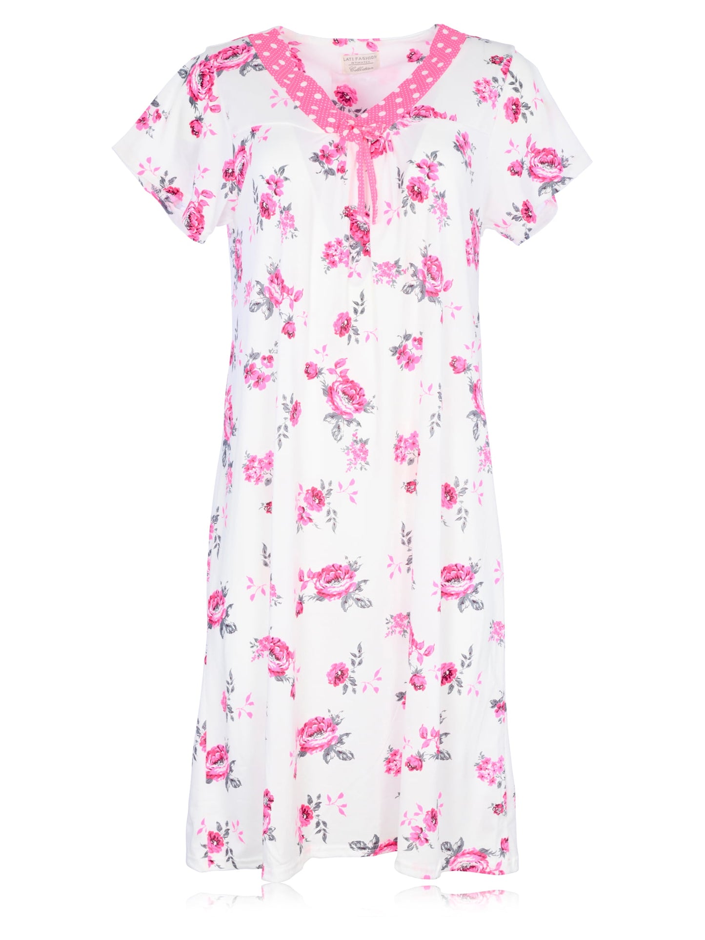 JEFFRICO Womens Nightgowns Short Sleeve Sleepwear Soft Pajama Dress Nightshirts