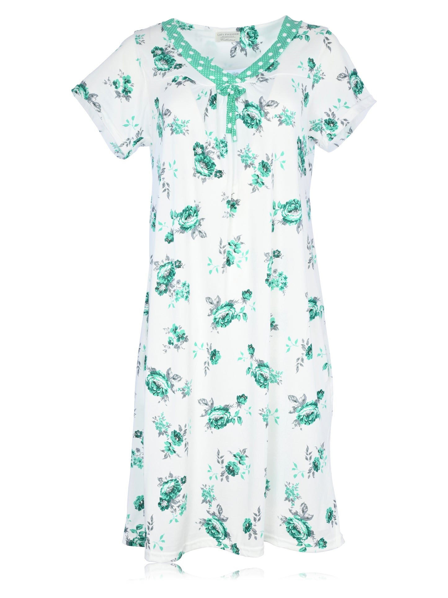 JEFFRICO Womens Nightgowns Short Sleeve Sleepwear Soft Pajama Dress Nightshirts