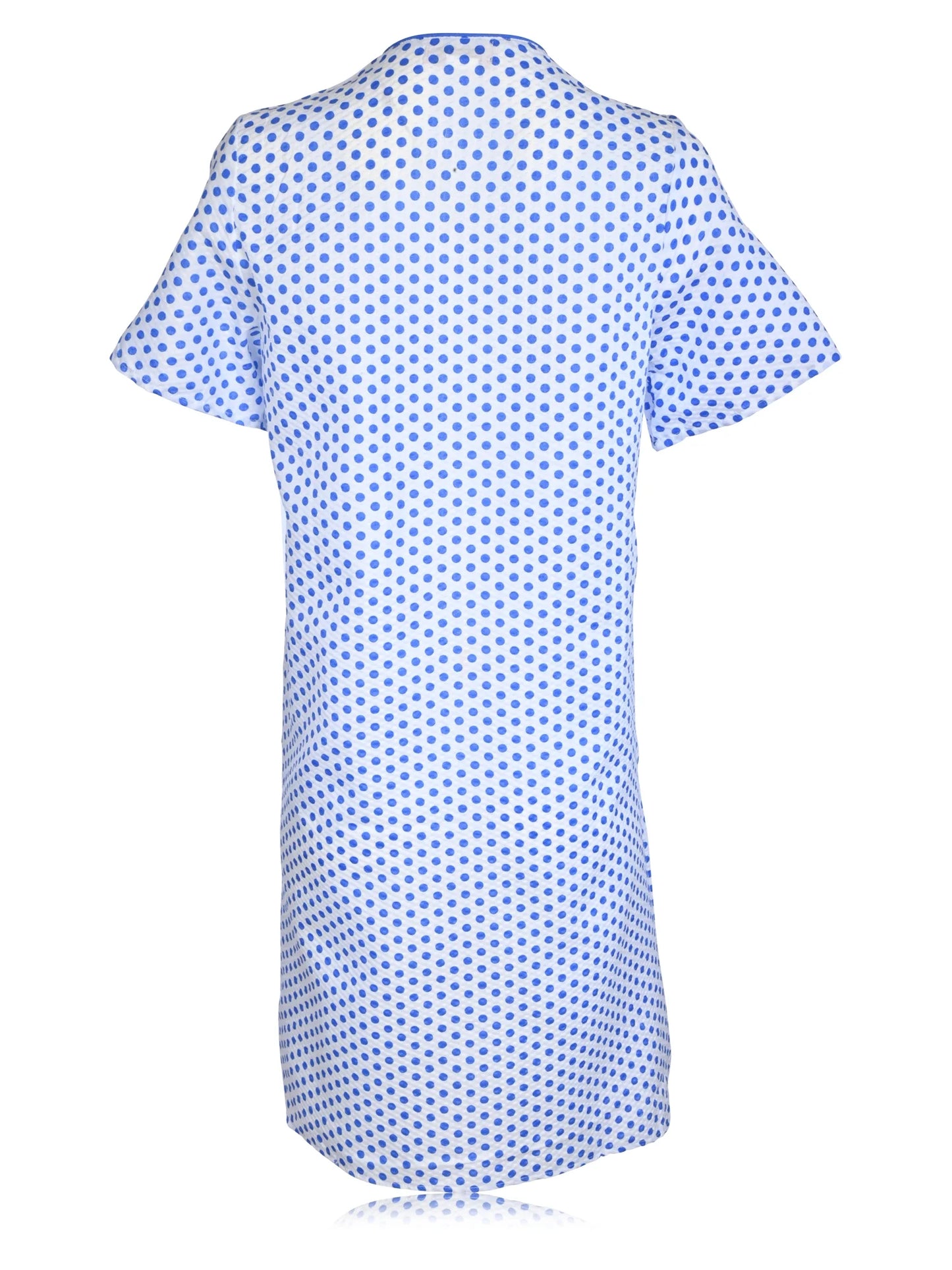 JEFFRICO House Dresses for Women with Pockets - Lightweight Breathable Short Sleeve Muumuu & Nightgowns - Zipper Front Housecoat and Dusters for Women