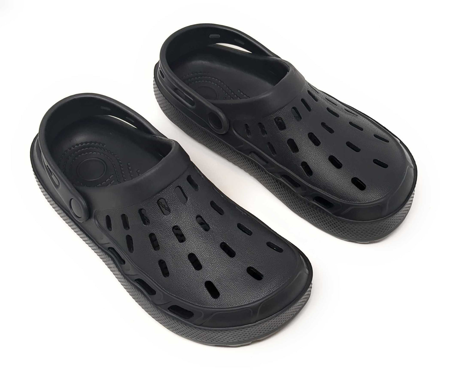 JEFFRICO Mens Slip-On Clogs with Heel Strap – Lightweight EVA Comfort Shoes for Garden, Beach And Everyday Wear
